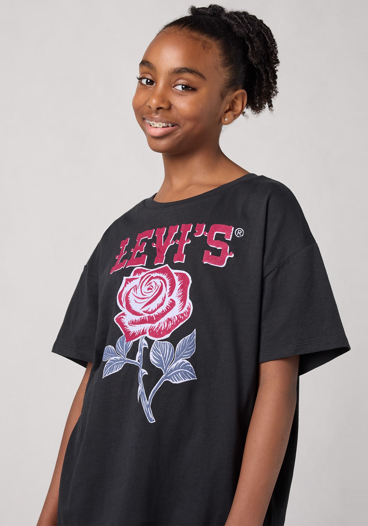 Levi's® Kids T-Shirt »LVG OVERSIZED WESTERN ROSES TEE«, mit grossem Print "Rose", for Girls