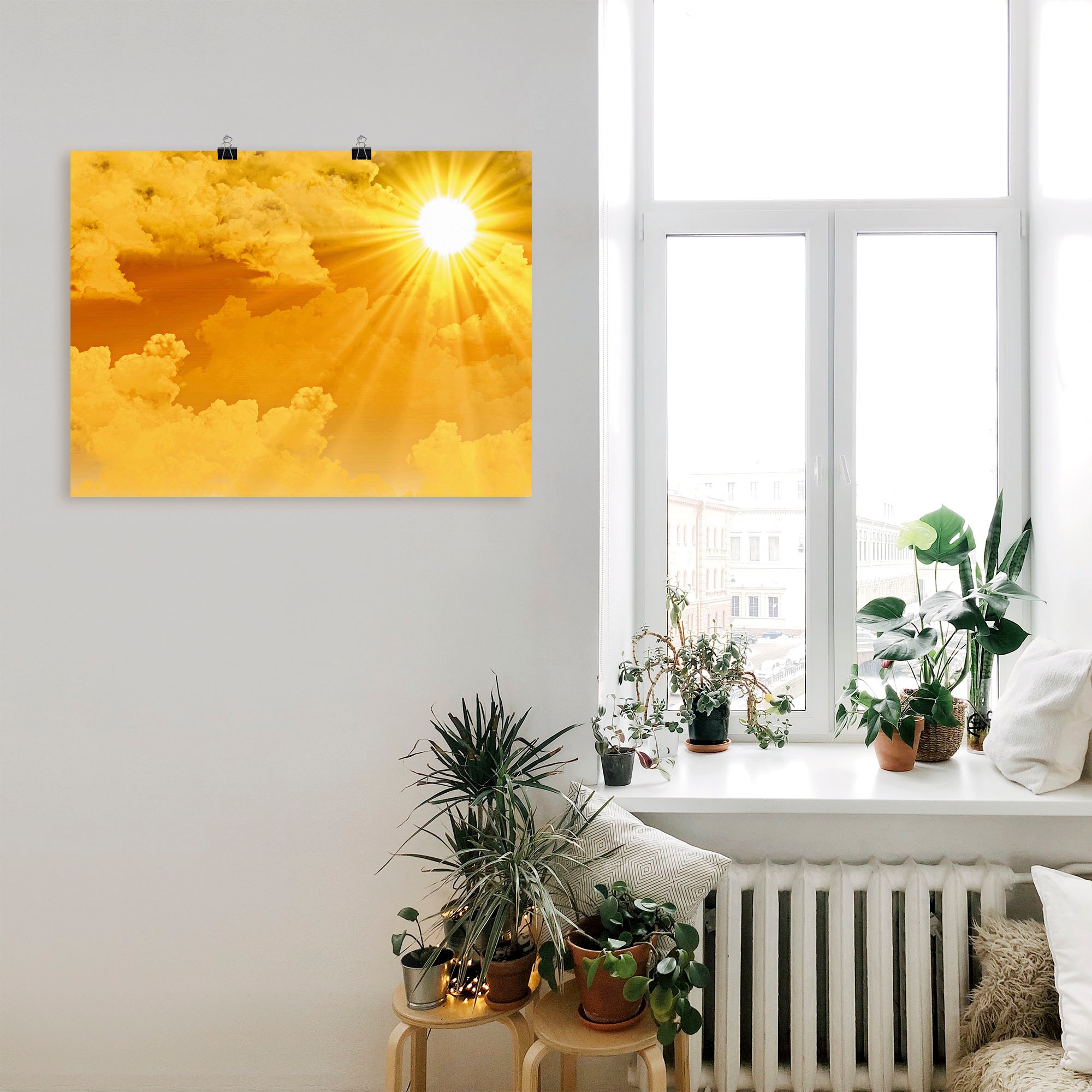 Artland Wandbild »Warme Sonnenstrahlen«, Himmel, (1 St.), als Leinwandbild, Poster, Wandaufkleber in verschied. Grössen