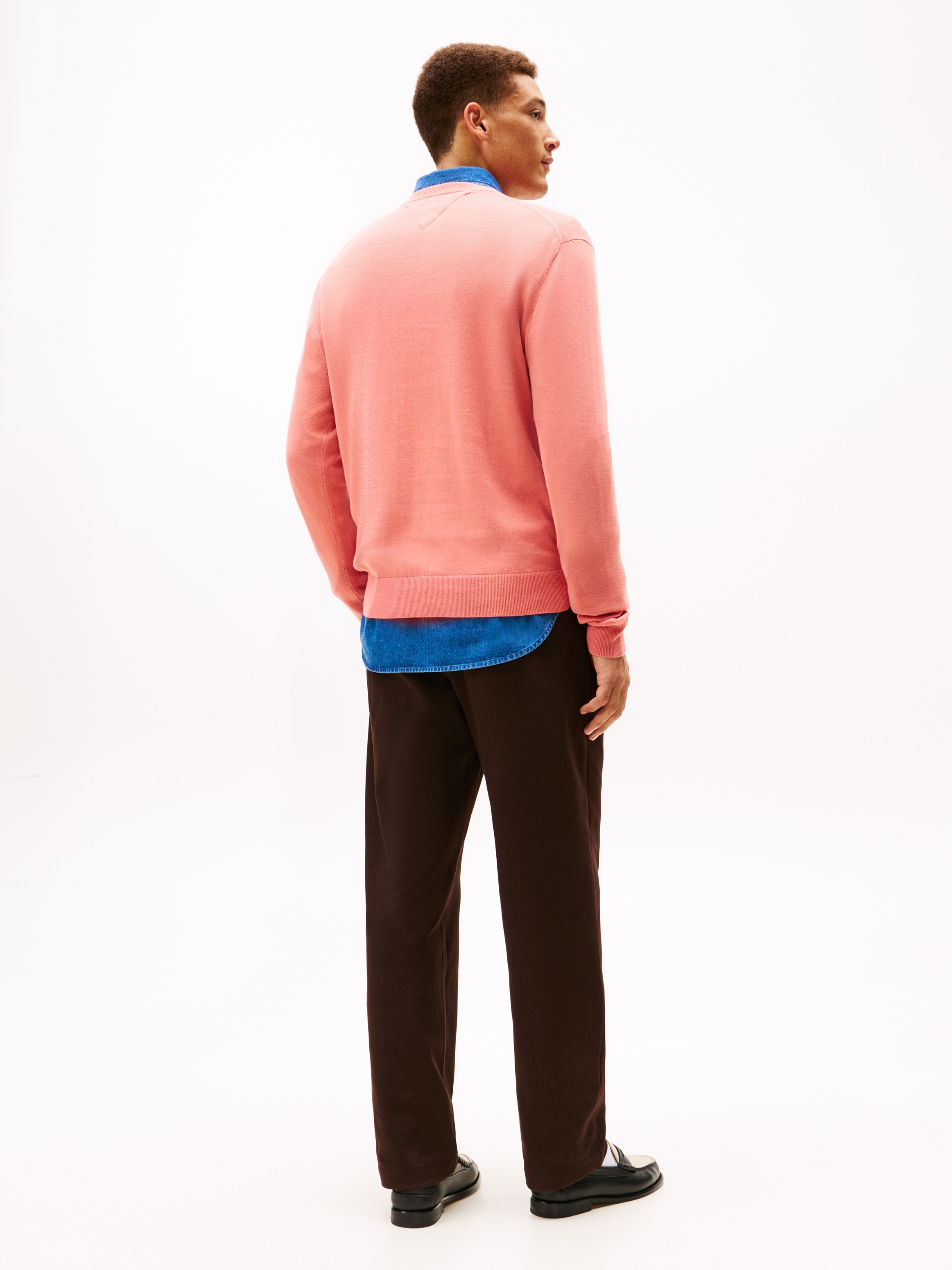 Tommy Hilfiger Pull à col rond »ESSENTIAL COTTON« mode premium col rond coupe régulière