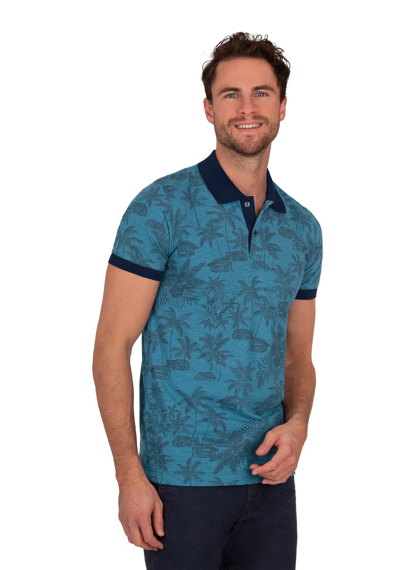 Image of Trigema Poloshirt, mit sommerlichem Palmen-Motiv bei Ackermann Versand Schweiz