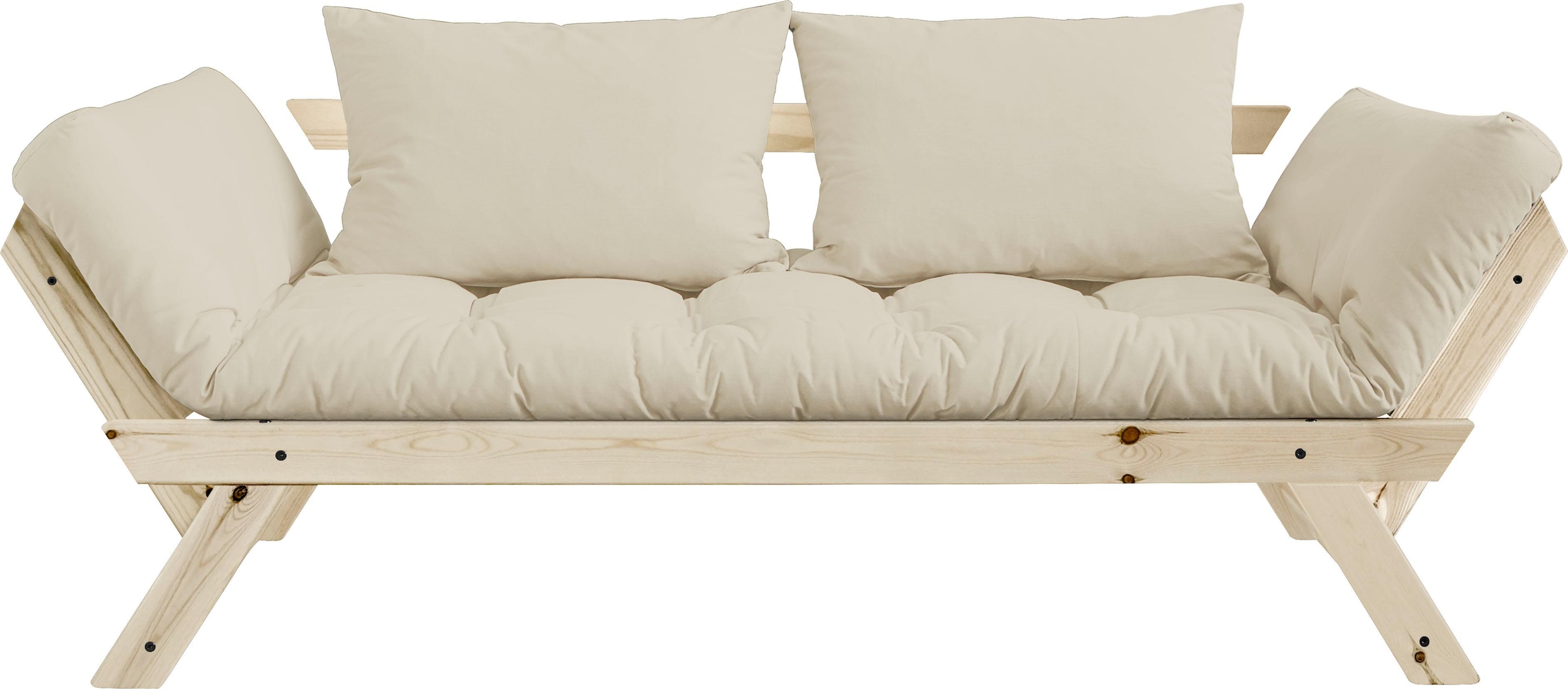 Image of Karup Design Schlafsofa "Bebop, inkl. Futonmatratze – vielseitig klappbar, Breite: 180/200 cm" Platzsparendes 2-in-1 Sofa mit asiatisch inspiriertem Design