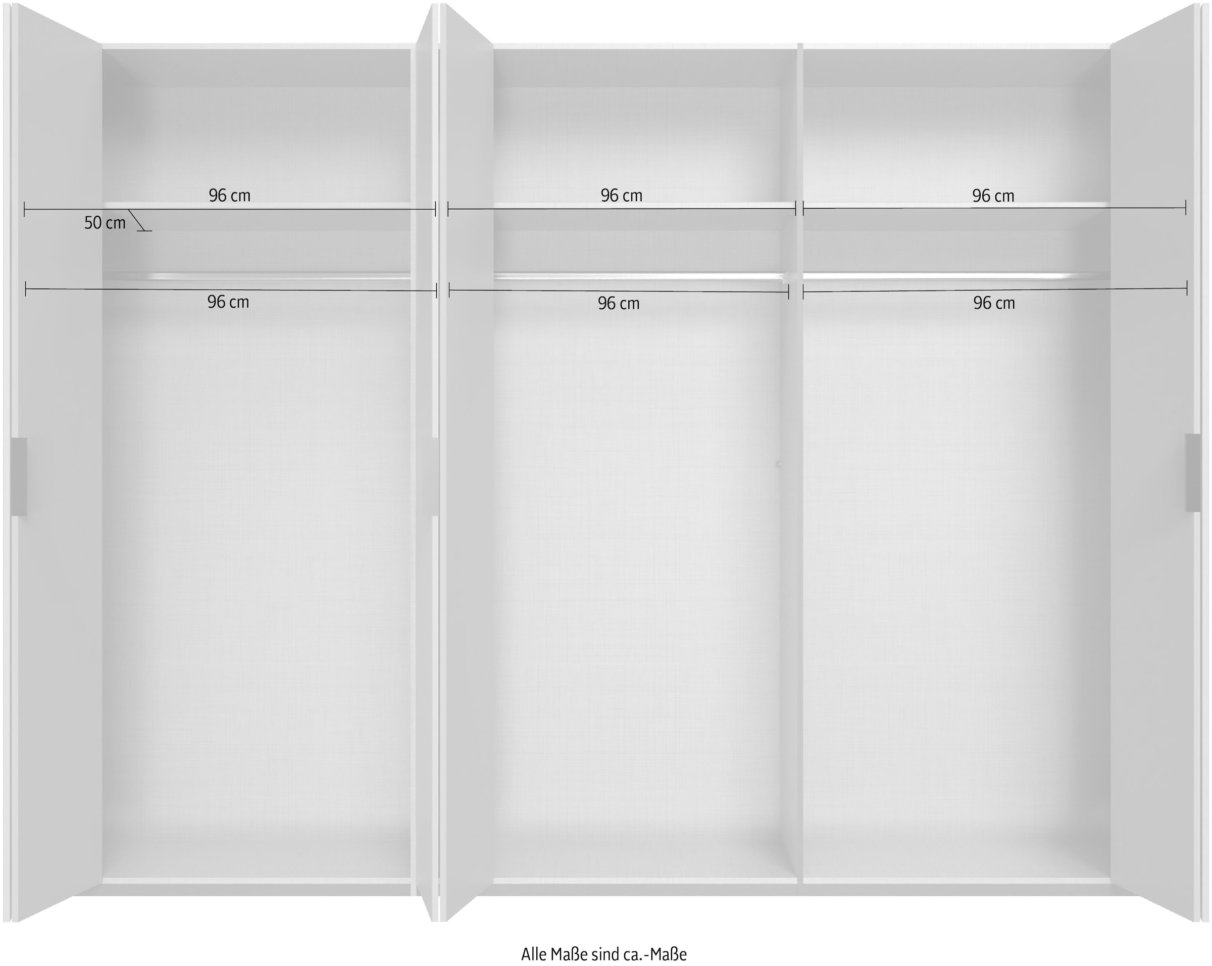 Wimex Kleiderschrank »Oxford by fresh to go, in 3 Breiten, Made in Germany«, (wahlweise mit oder ohne Spiegel), mit hochwertigen Falttüren für den perfekten Überblick