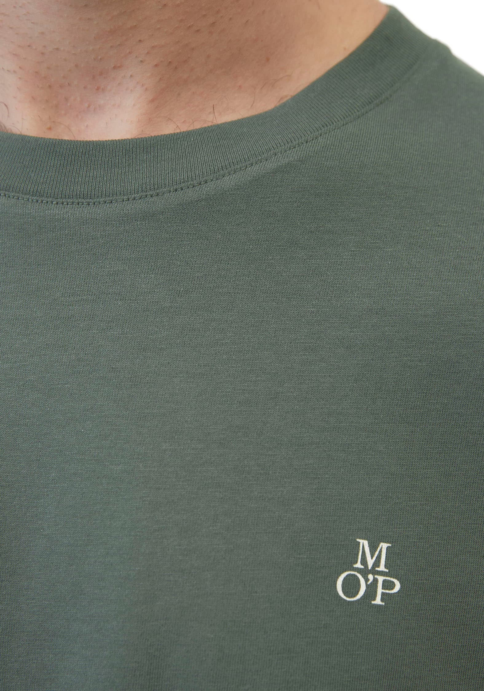 Marc O'Polo Langarmshirt, mit dezentem Logo-Print vorne