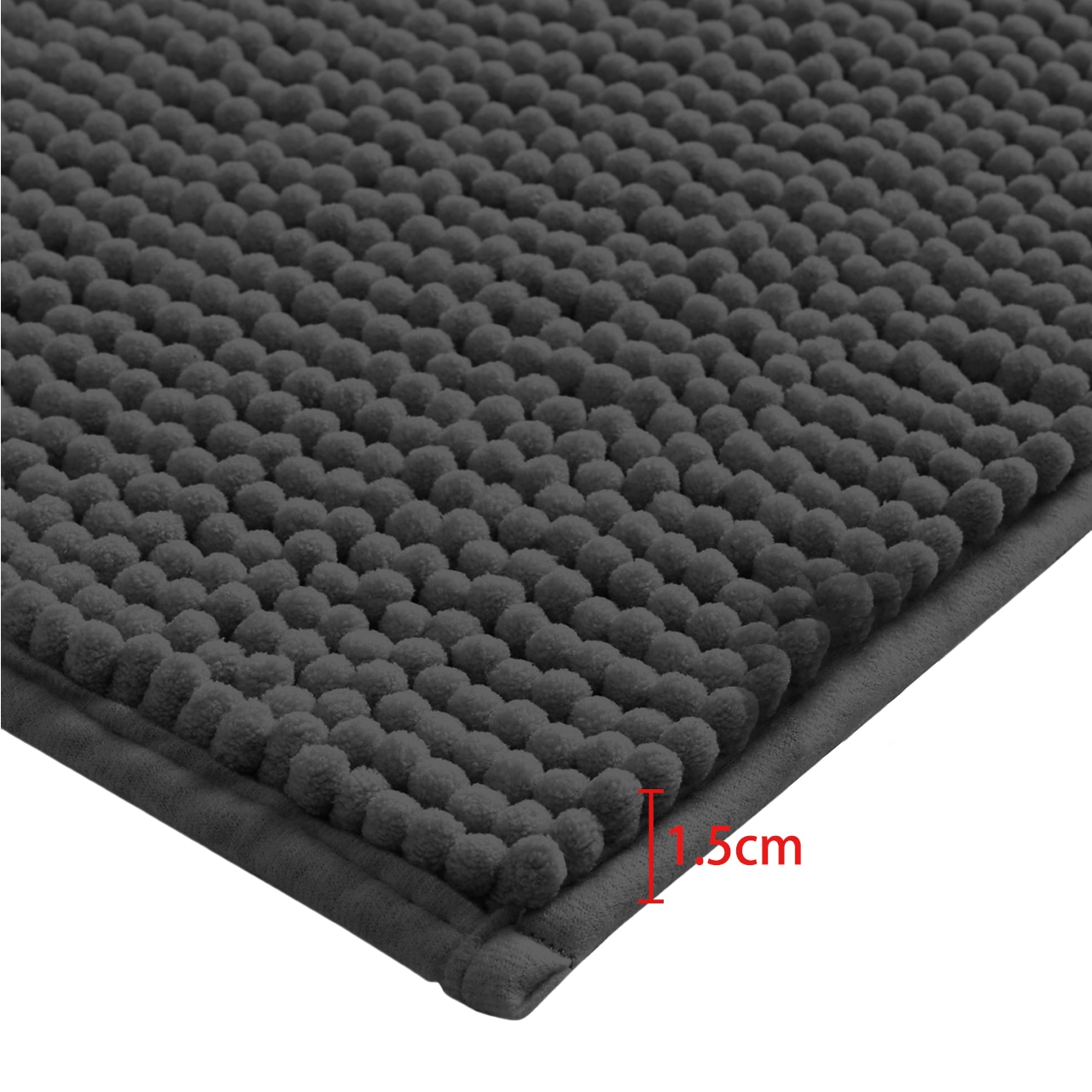 my home Tapis de bain »Vanessa Chenille, Badvorleger, Badezimmer Teppich, Duschvorleger« Höhe 15 mm Uni Farben, besonders weich
