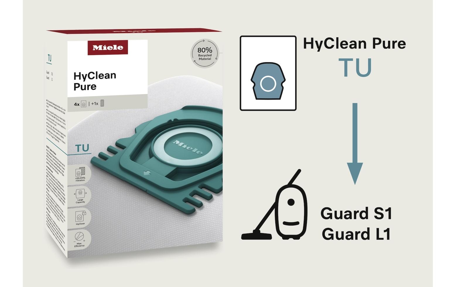 Miele Staubsaugerbeutel »HyClean Pure TU 4 Stück«