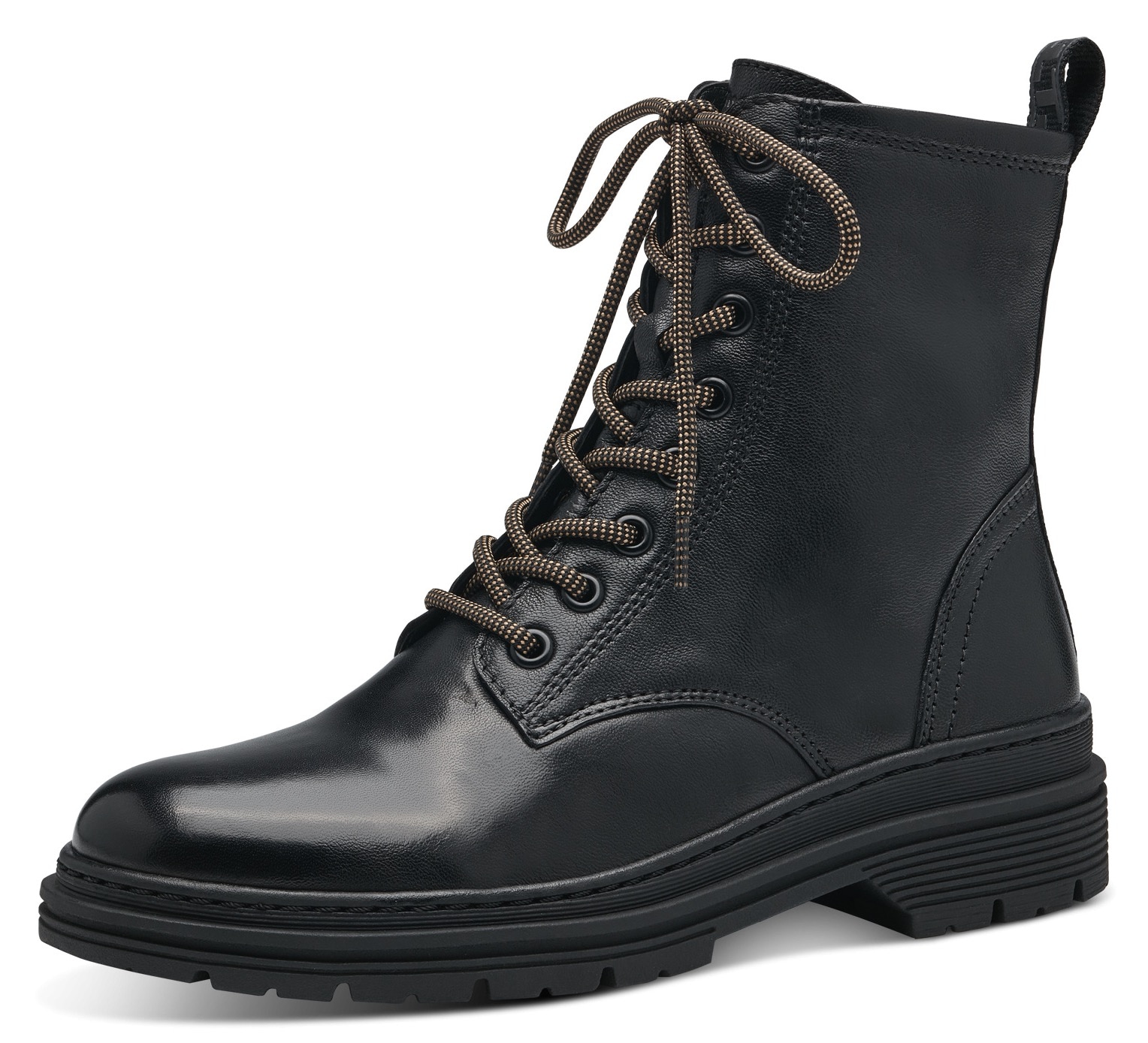 Image of Tamaris Schnürboots, Blockabsatz, Schnürstiefelette in angesagter Used Optik