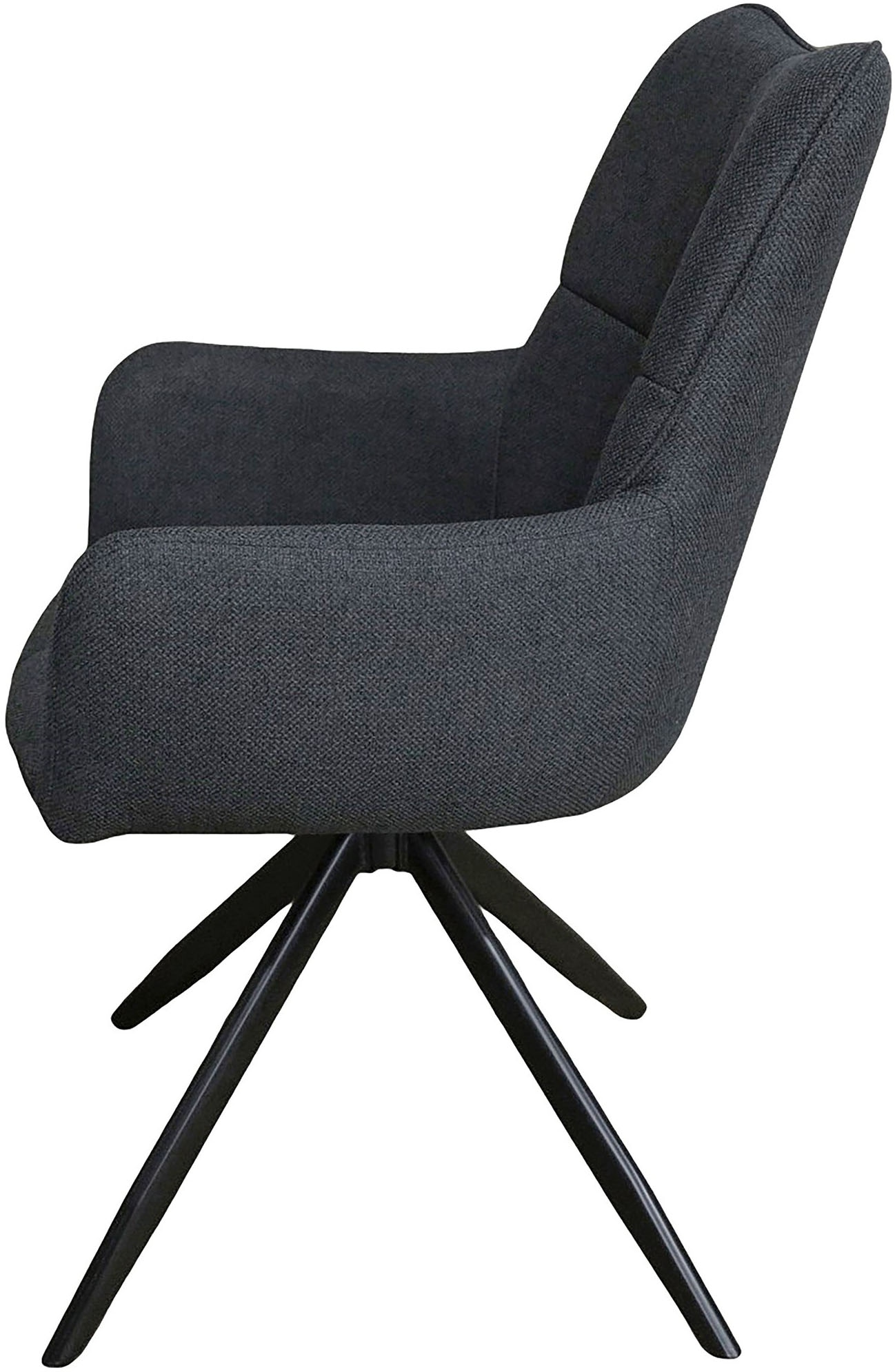 byLIVING Chaise de salle à manger »HAMILTON« (Ensemble) 2 cuisWebstoff, bis 110 kg, 360° drehbar, Schaumstoff, 4er Kreuzgestell