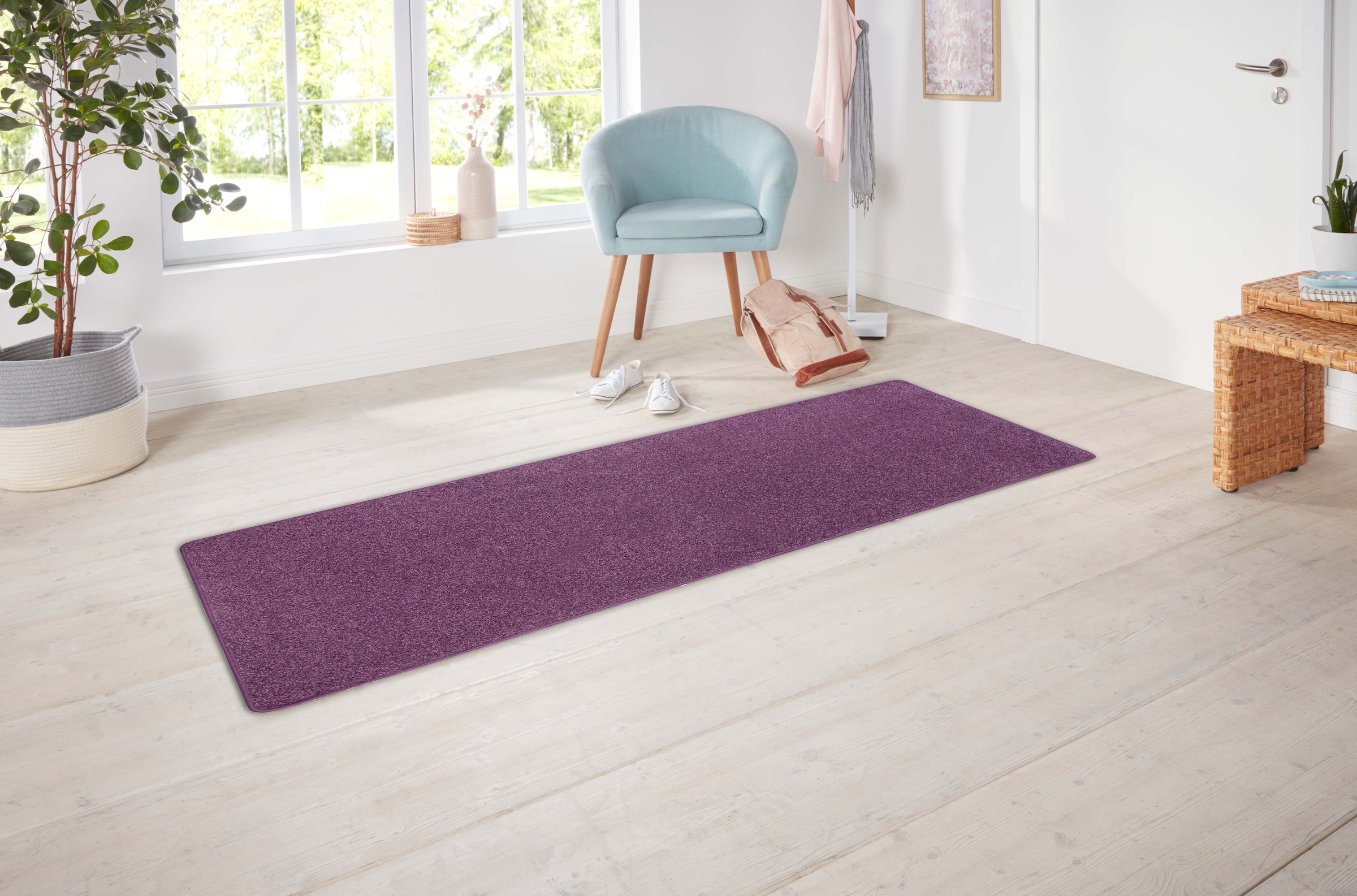 Image of Hanse Home Exclusiv Läufer "Liberty" rechteckig 7 mm Höhe Uni-Meliert, robust, kräftige Farben, rundherum farbige Kettelung