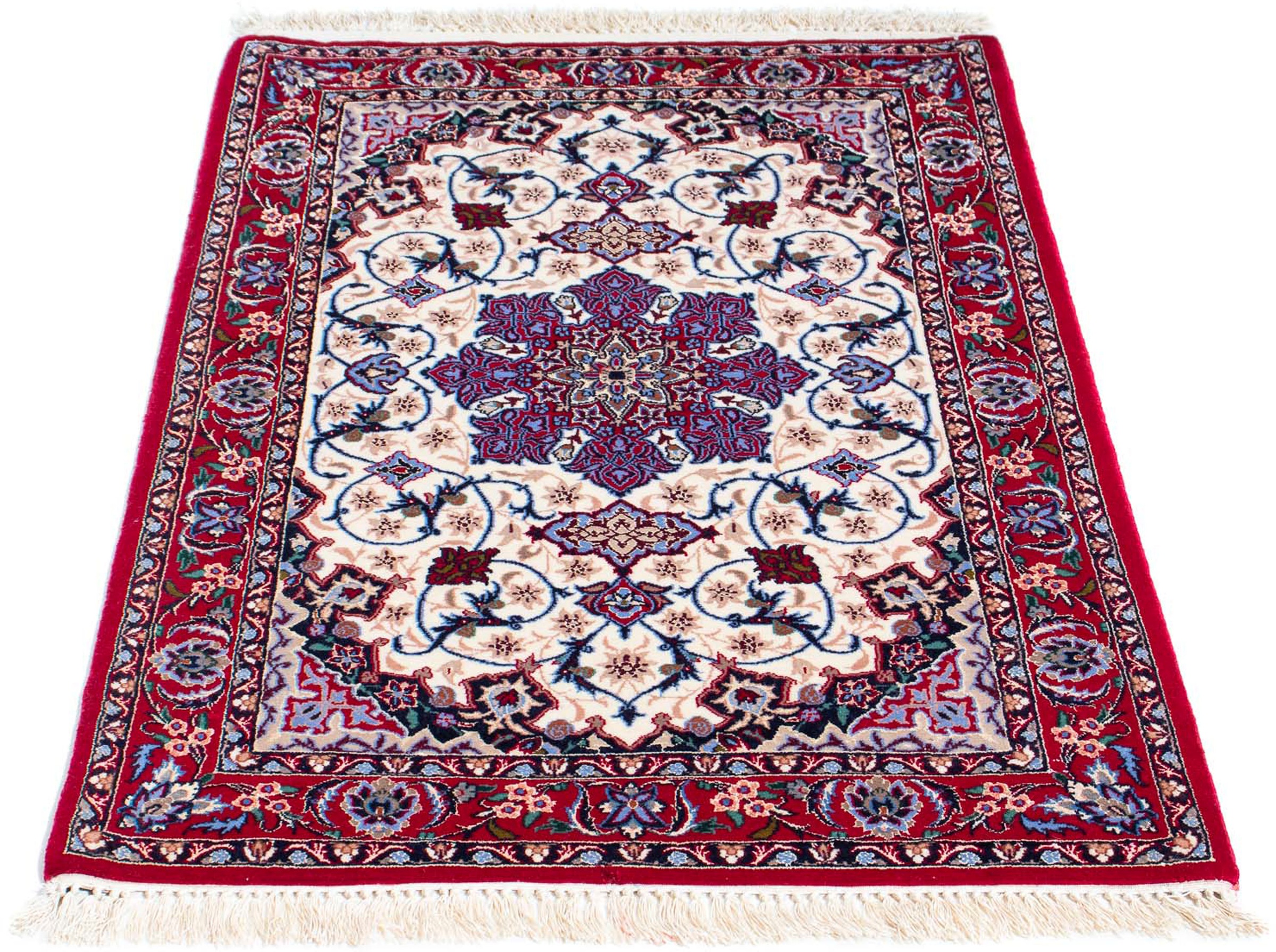 Image of morgenland Orientteppich »Perser - Isfahan - Premium - 102 x 69 cm - beige«, rechteckig, 6 mm Höhe, Wohnzimmer, Handgeknüpft, Einzelstück mit Zertifikat bei Ackermann Versand Schweiz