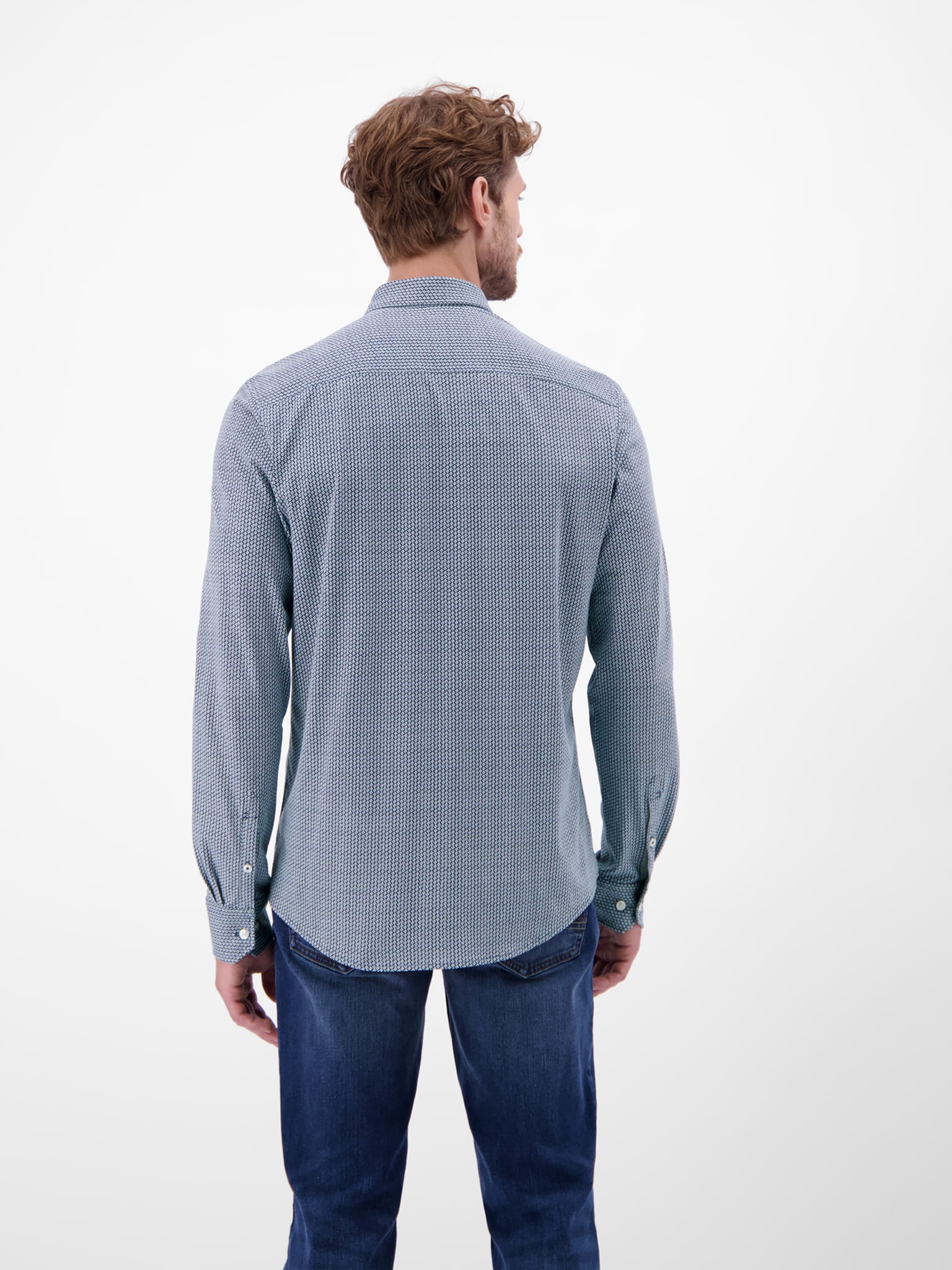 LERROS Chemise à manches longues mit Logo Stickerei