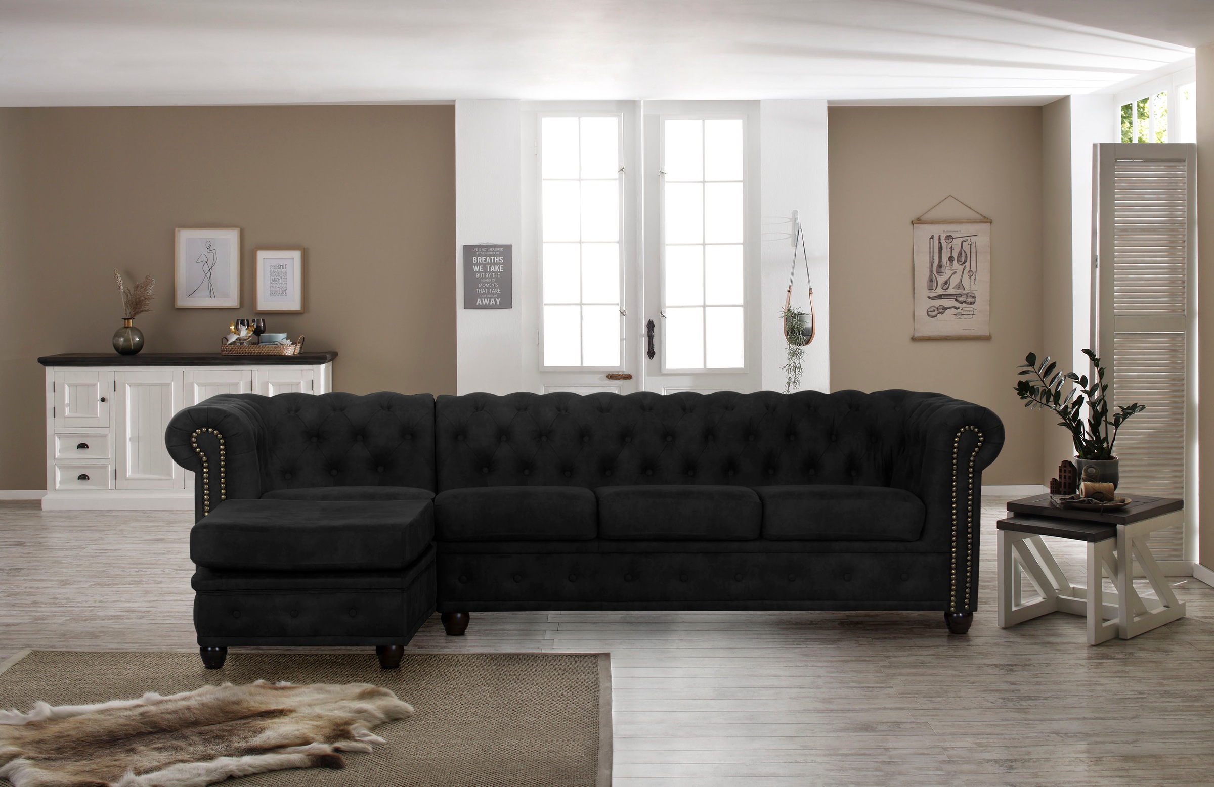 Image of Premium collection by Home affaire Ecksofa »Rysum«, Chesterfield-Optik mit Ottomanen-Abschluss bei Ackermann Versand Schweiz