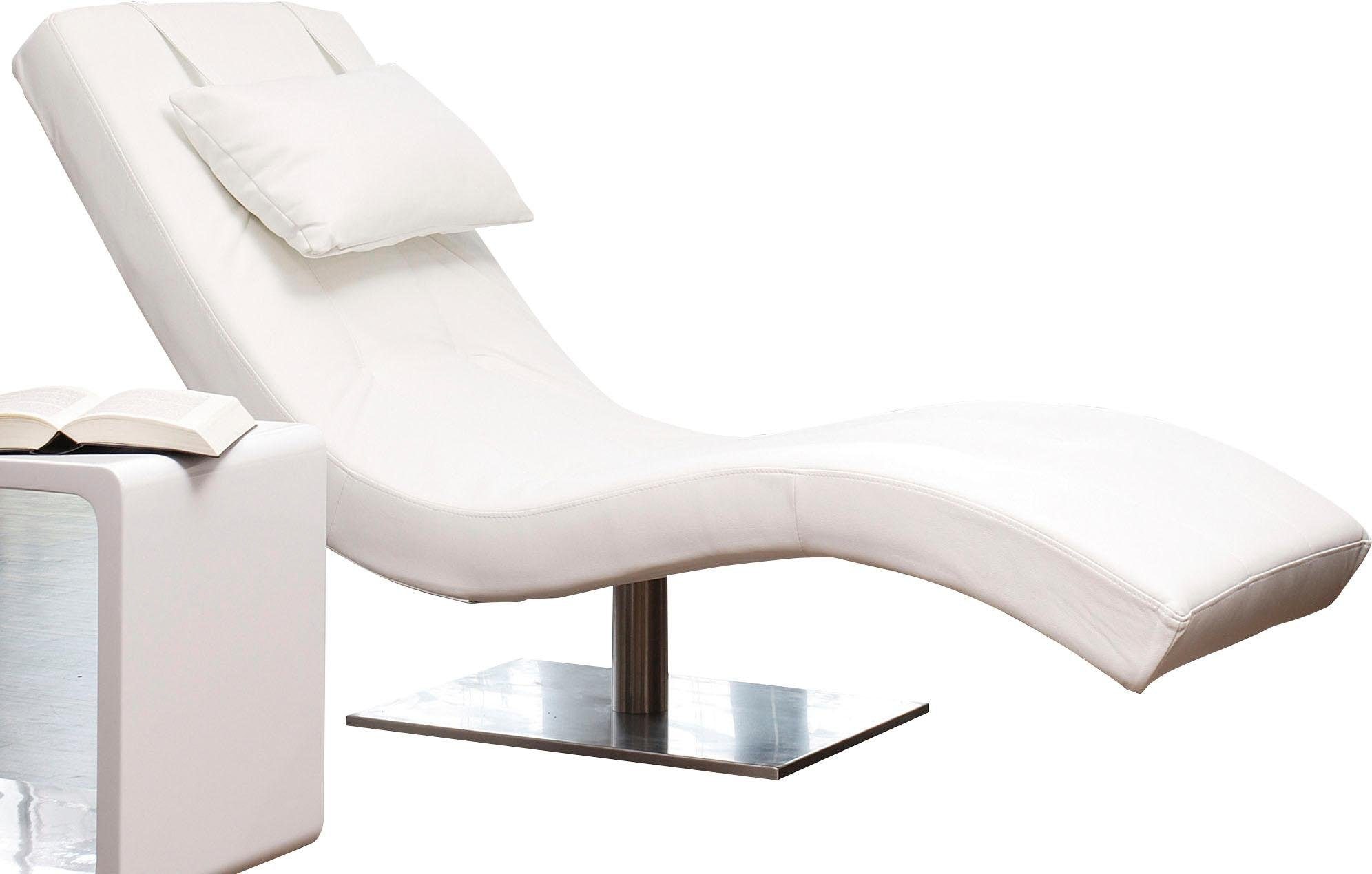 SalesFever Relaxsessel, mit Nackenkissen, kaufen modernem Metallfuss Relaxliege mit