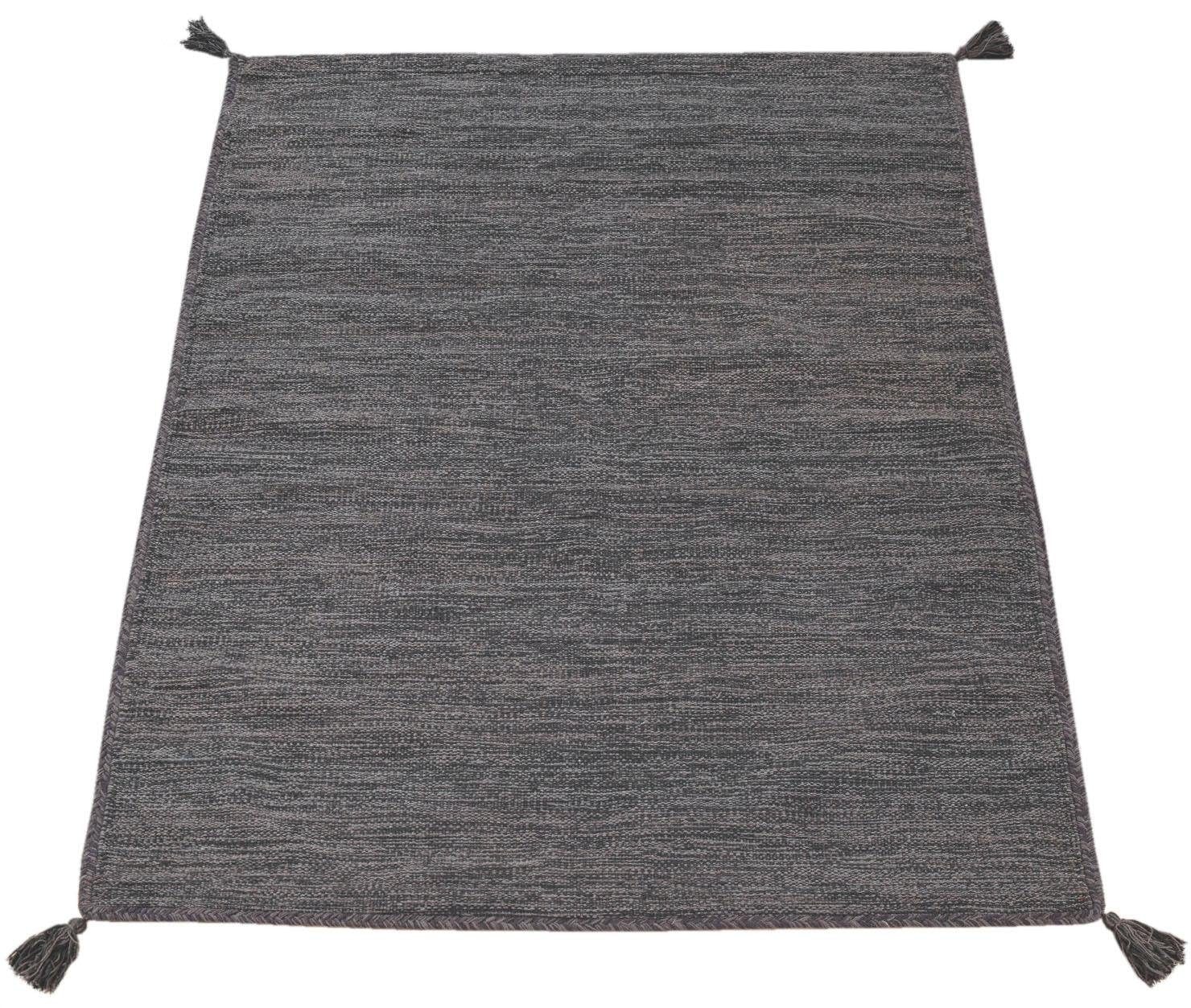 Image of Paco Home Teppich "Kilim 210" rechteckig 12 mm Höhe Handgwebt, Flachgewebe, reine Baumwolle, handgewebt, Uni Farben