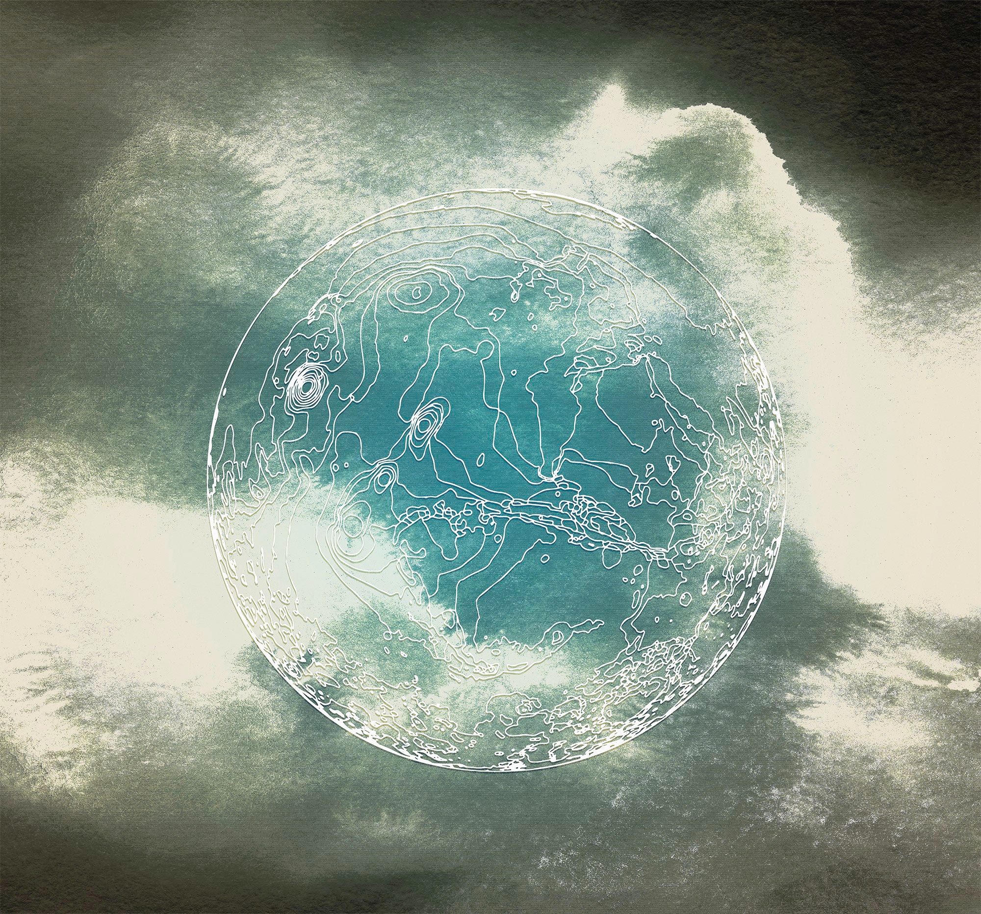 Image of Komar Vliestapete "Digitaldruck Vlies - Surreal Planet - Grösse 300 x 280 cm" bedruckt glatt Kinderzimmer