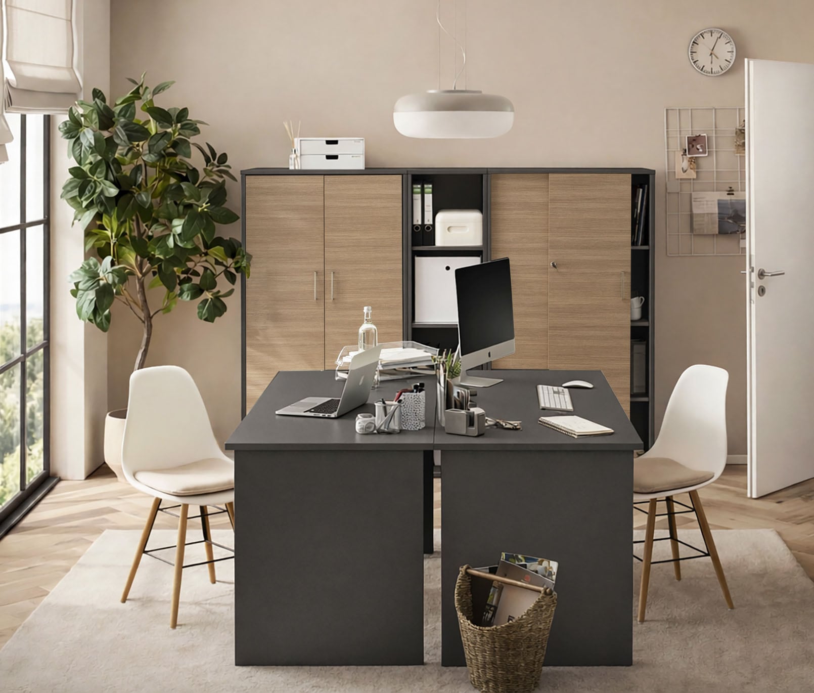 Schildmeyer Aktenschrank »METZ, 2 Türen in Canello, Höhe 150 cm, 8 Fächer, MADE IN GERMANY« 1 Stk. tlg. Fronten in Canello,  MADE IN GERMANY