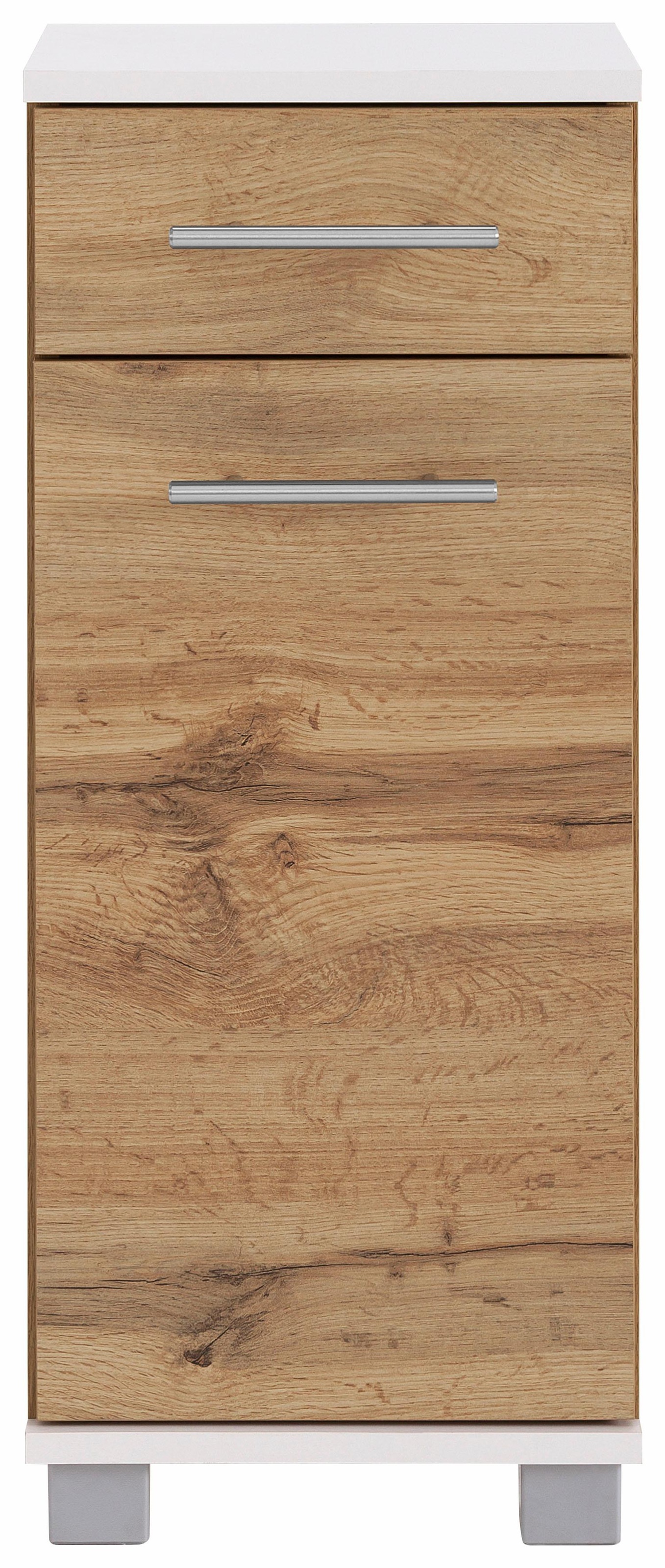 welltime Seitenschrank »Emmi, Breite 30 cm«, Wechselbarer Türanschlag, Metallbeschläge