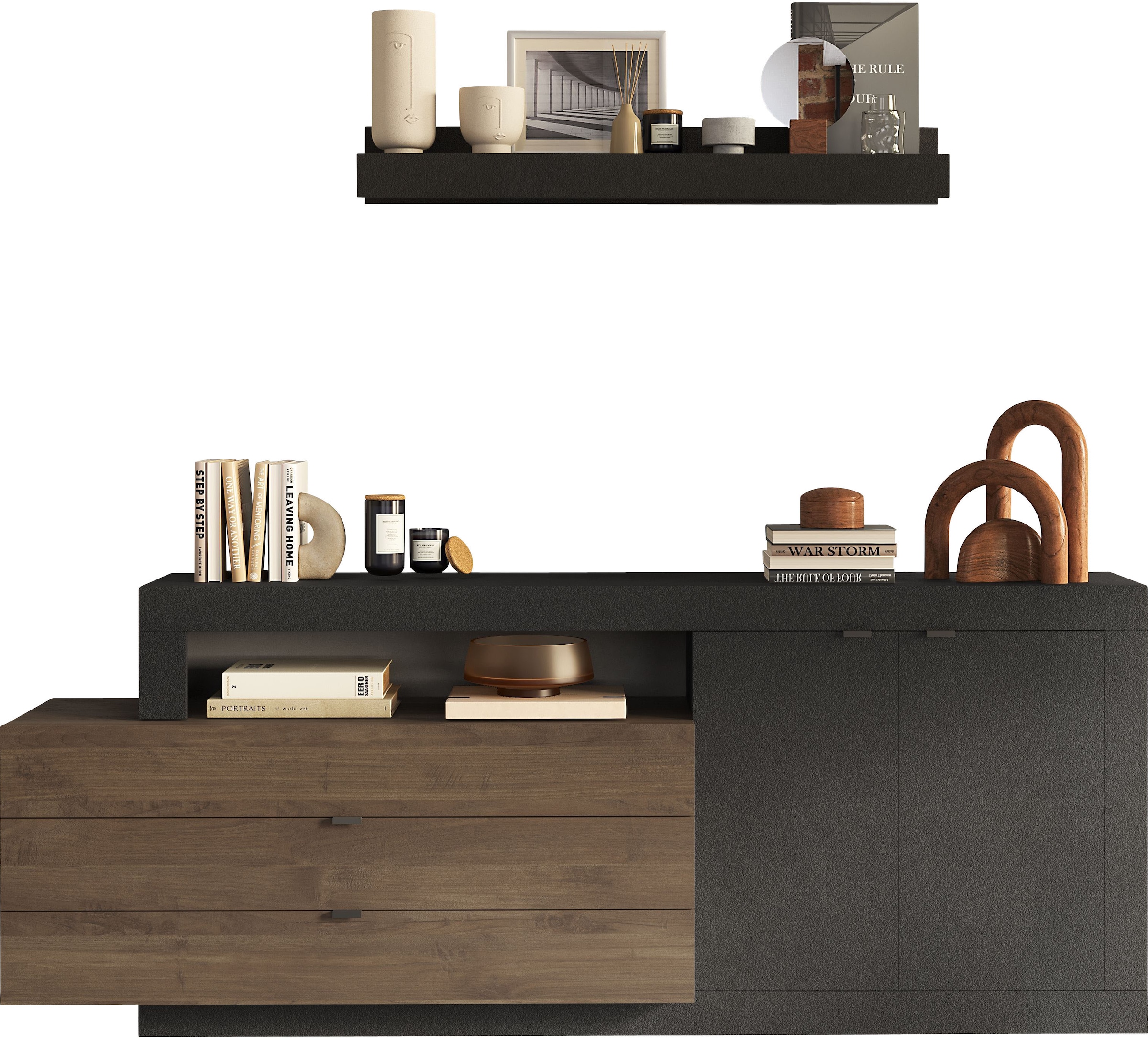 Home affaire Sideboard »Freedom« Breite 199 cm mit 2 Türen und 3 Schubkästen (in verschiedenen Farben)