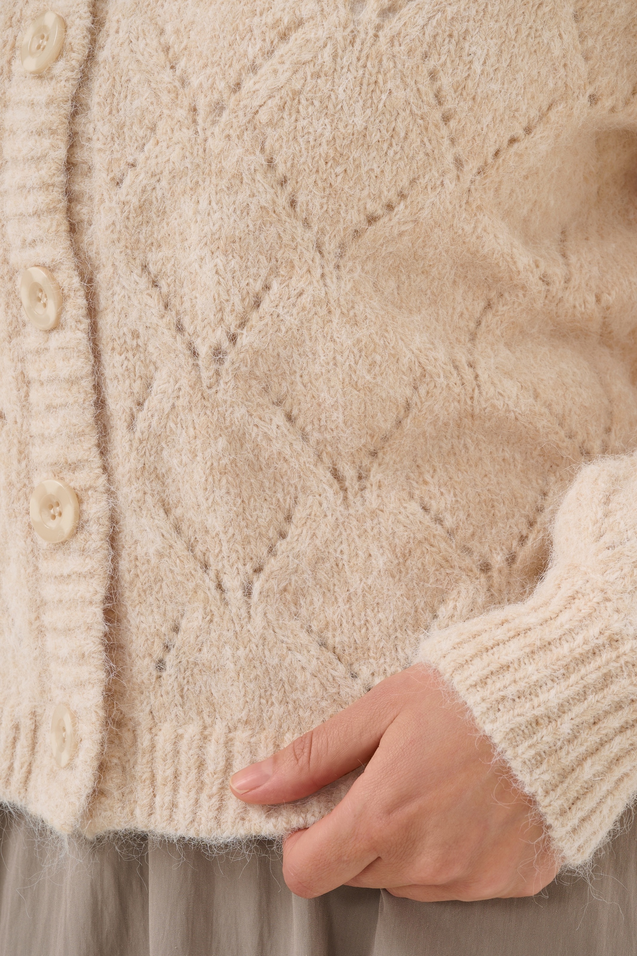 Saint Tropez Veste en tricot »TabbathaSZ Cardigan« mélange de matériaux, coupe régulière