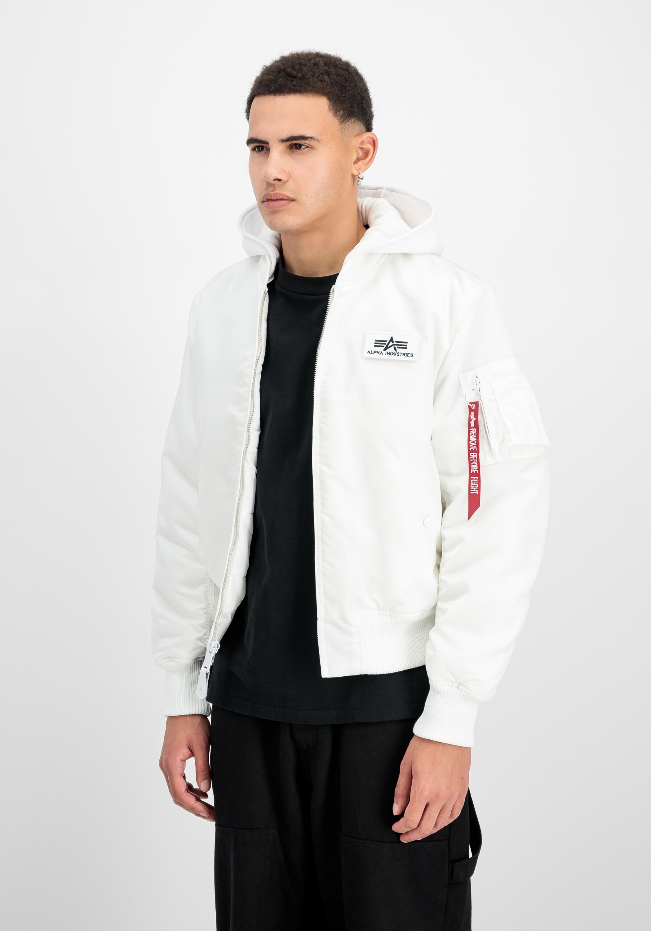 Image of Alpha Industries Bomberjacke "MA-1 Zip Hood Backprint"