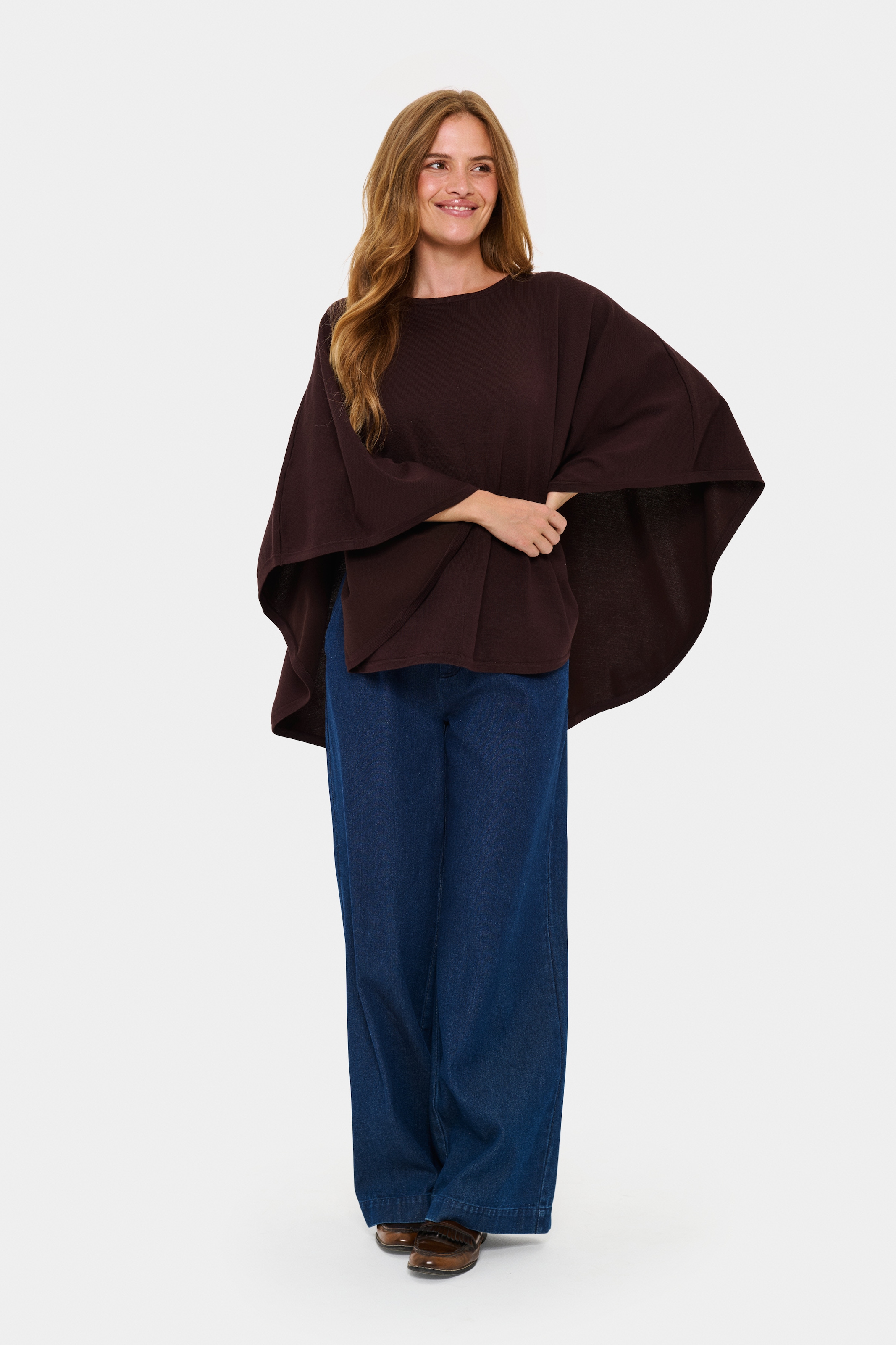 Saint Tropez Poncho en tricot »BilliSZ Poncho« Loose fit, Viskosemischung