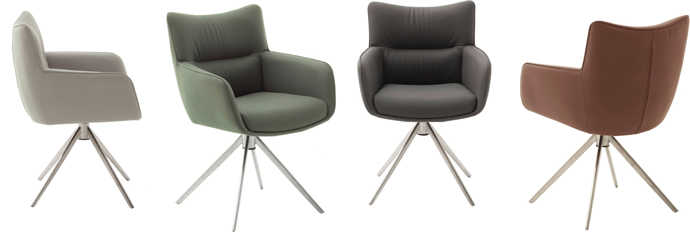 MCA furniture 4-Fussstuhl »LIMONE«, (Set), 2 St., (Set, 2 Stck), 360° drehbar, Belastbarkeit 120 kg, Sitzhöhe ca. 49 cm