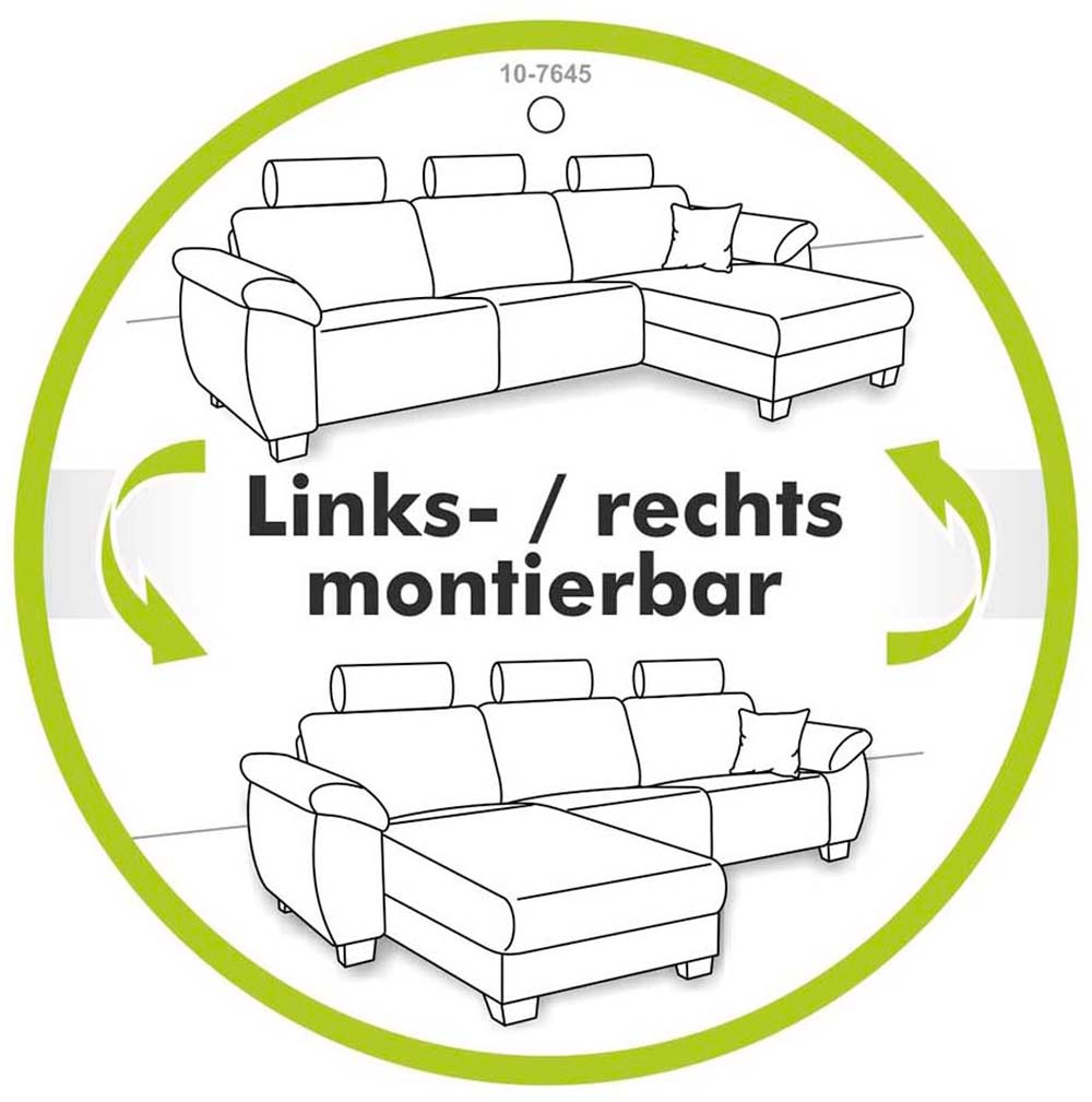 Jockenhöfer Gruppe Ecksofa »Slider L-Form, B: 277 cm Couch, 60cm elektrische Sitztiefenverstellung« 140kg Belastbarkeit, USB-Anschluss, Kopfteilverstellung & Zierkissen