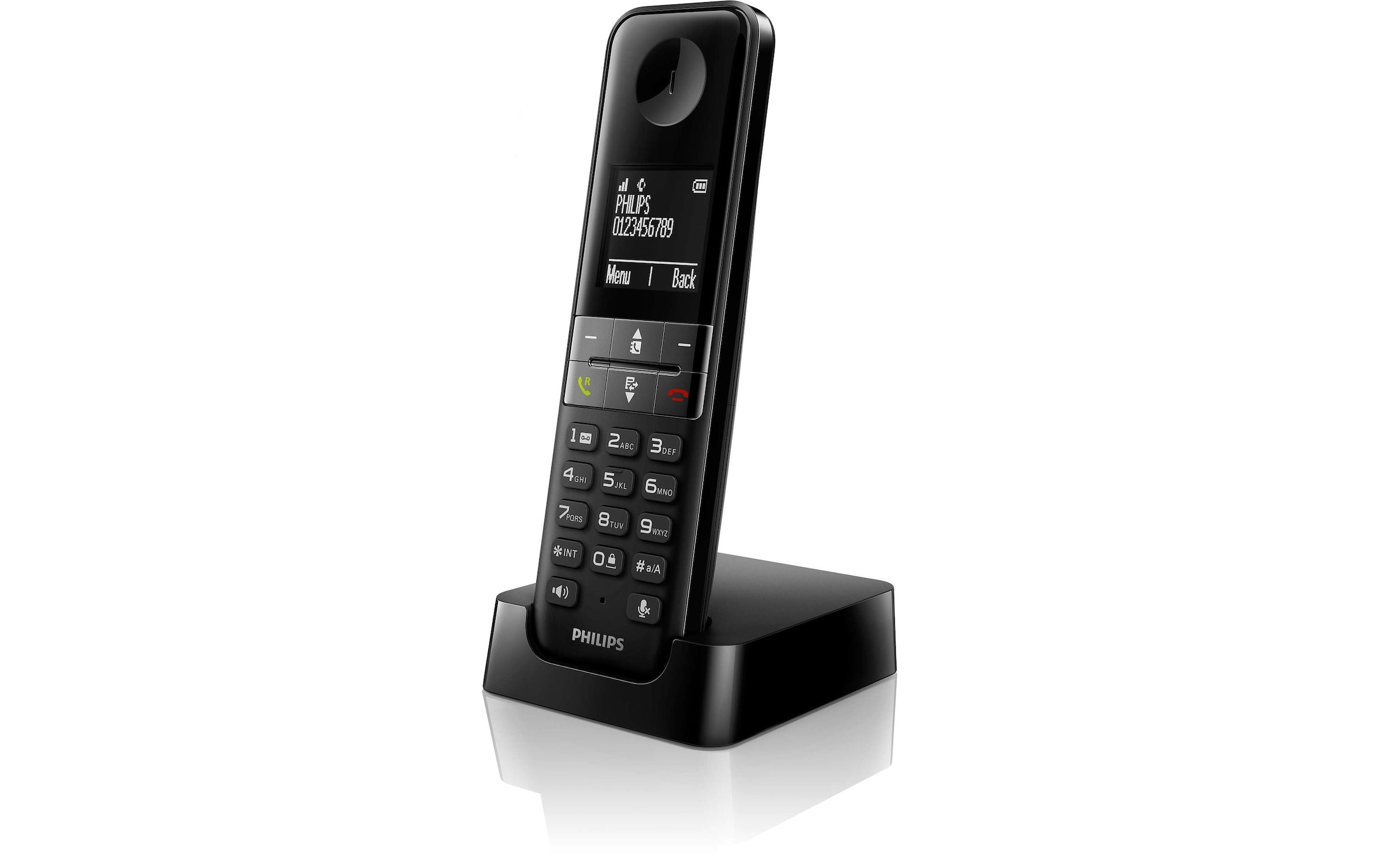 Philips Schnurloses DECT-Telefon »D4701B Schwarz«