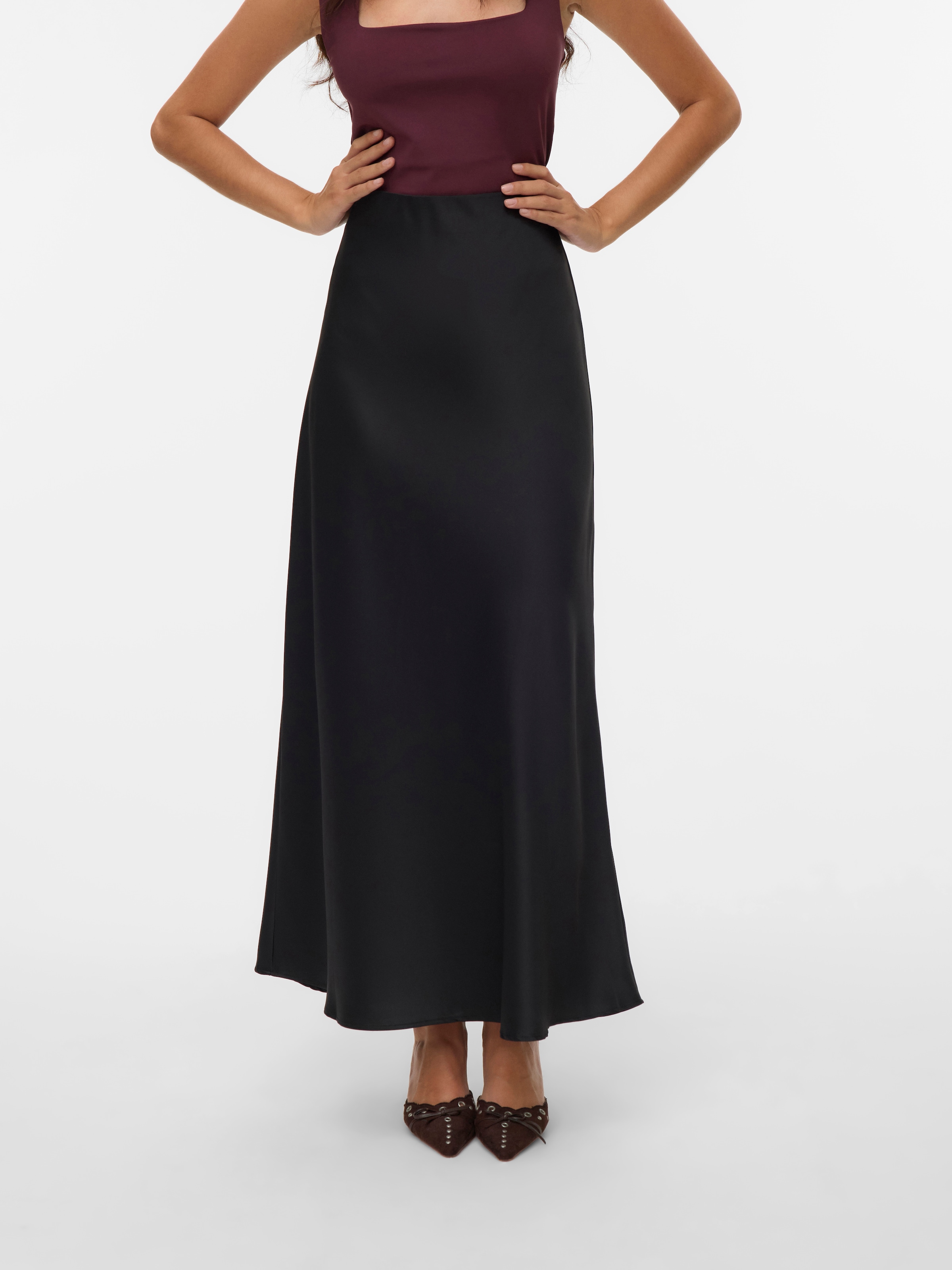 Image of Vero Moda A-Linien-Rock "VMMERLE ANKLE SKIRT WVN GA NOOS" Kunstfaser