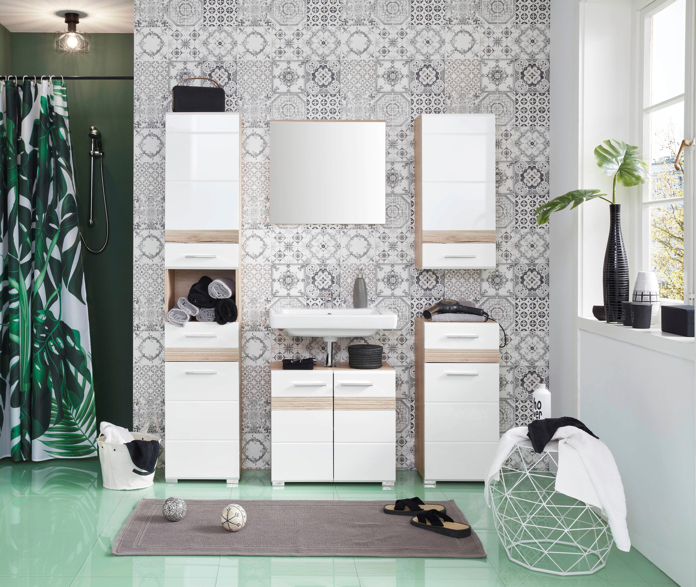 Image of trendteam Badmöbel-Set »Tone«, (5 St.), mit zweifarbiger Front bei Ackermann Versand Schweiz