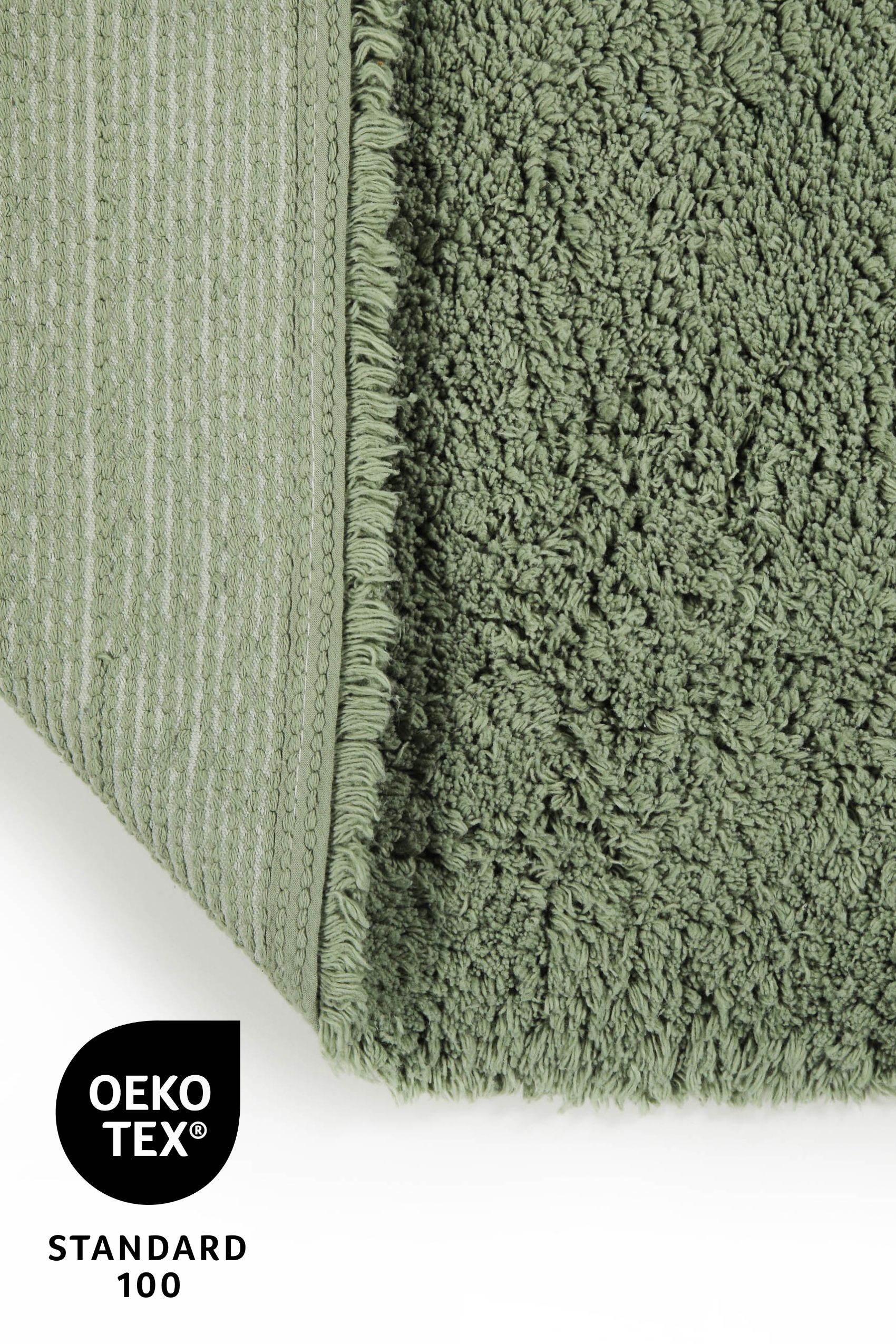 my home Badematte »Kian«, fussbodenheizungsgeeignet, Badvorleger, Badteppich aus 100%Baumwolle, weich, waschbar, saugfähig