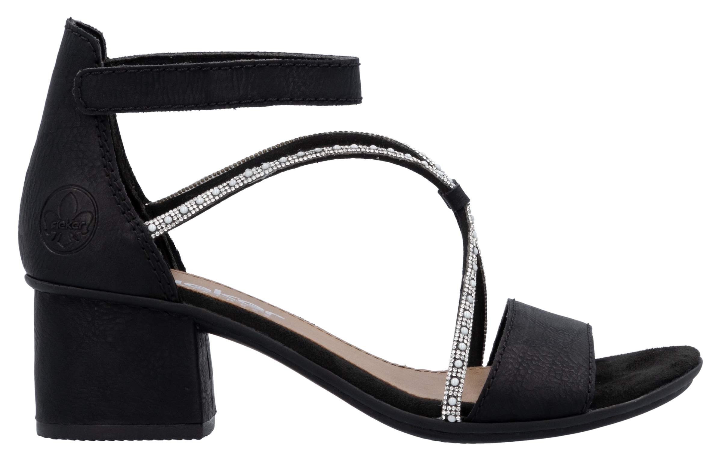 Rieker Sandales  Sommerschuh, Sandale, Blockabsatz, mit praktischem Klettverschluss