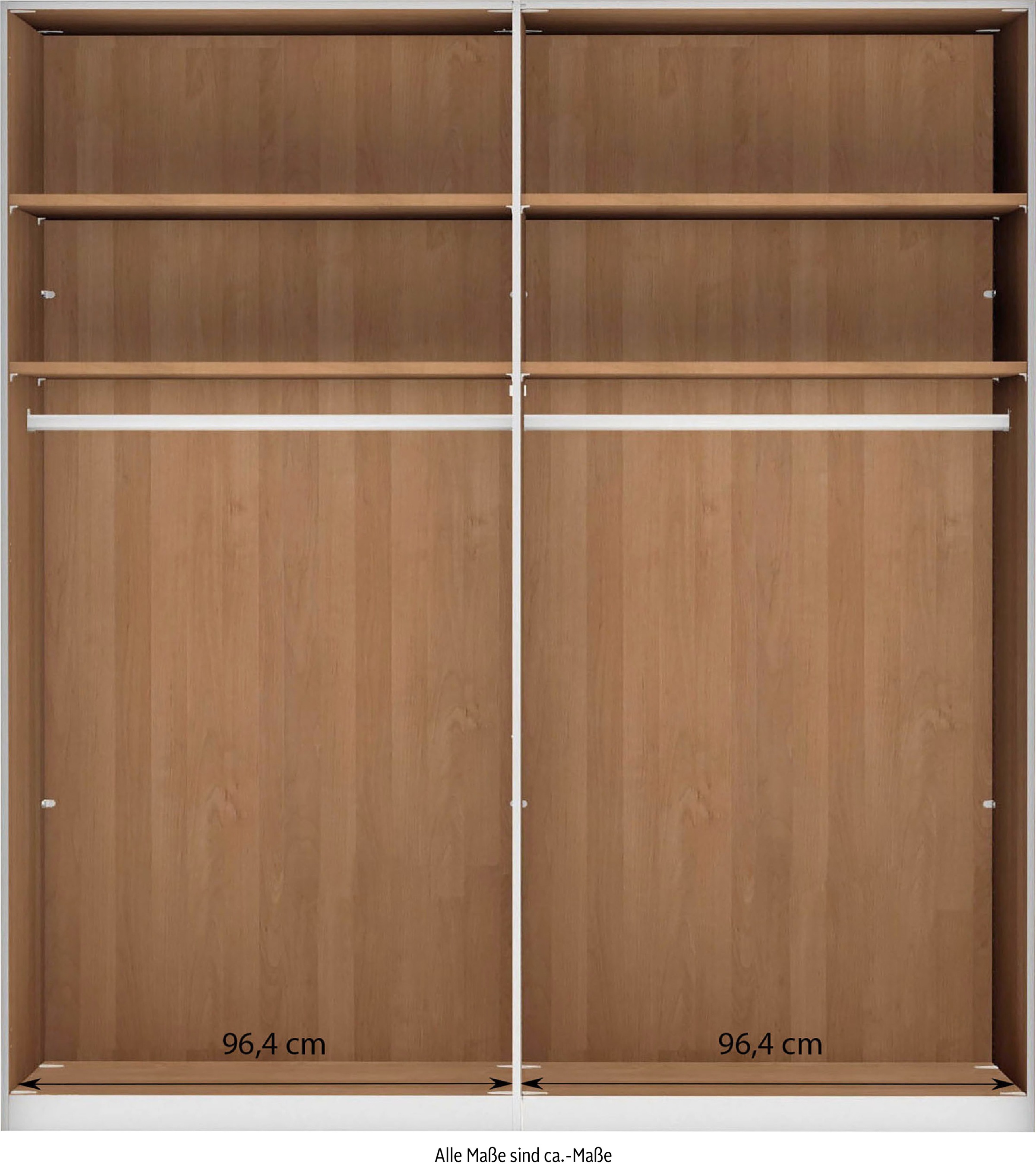 WIEMANN Armoire à portes battantes »Cardiff, Massivholztüren in Kombination mit Glas- oder Spiegeltüren« 4 Breiten, 2 Höhen 216/236cm auswählbar,  hochwertiges Design in langlebiger Qualität, viel Stauraum