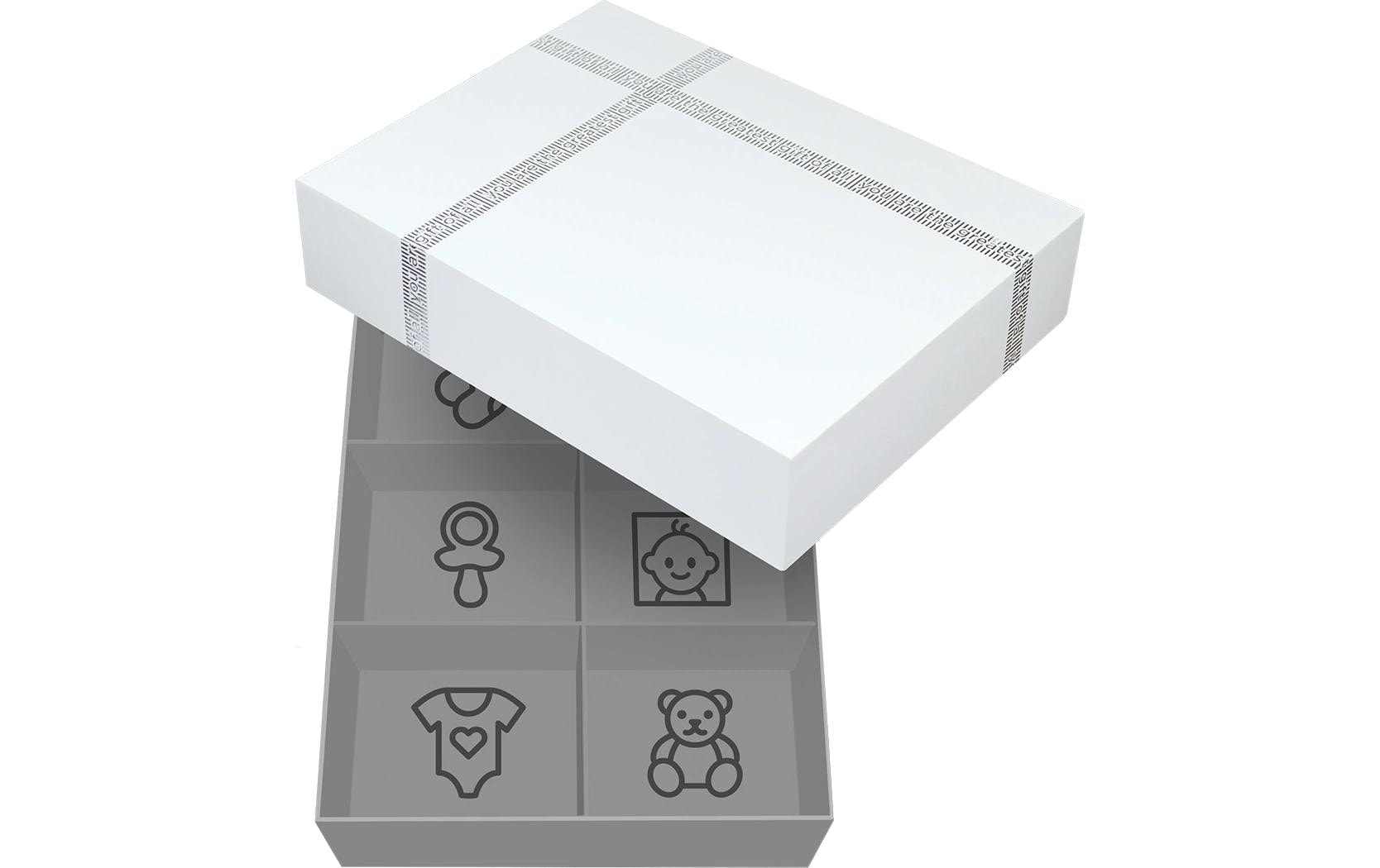 Dooky Set créatif »Medaillonabdruck und Erinnerungsbox Rund, 16,5 x 24 x 5,2 cm«