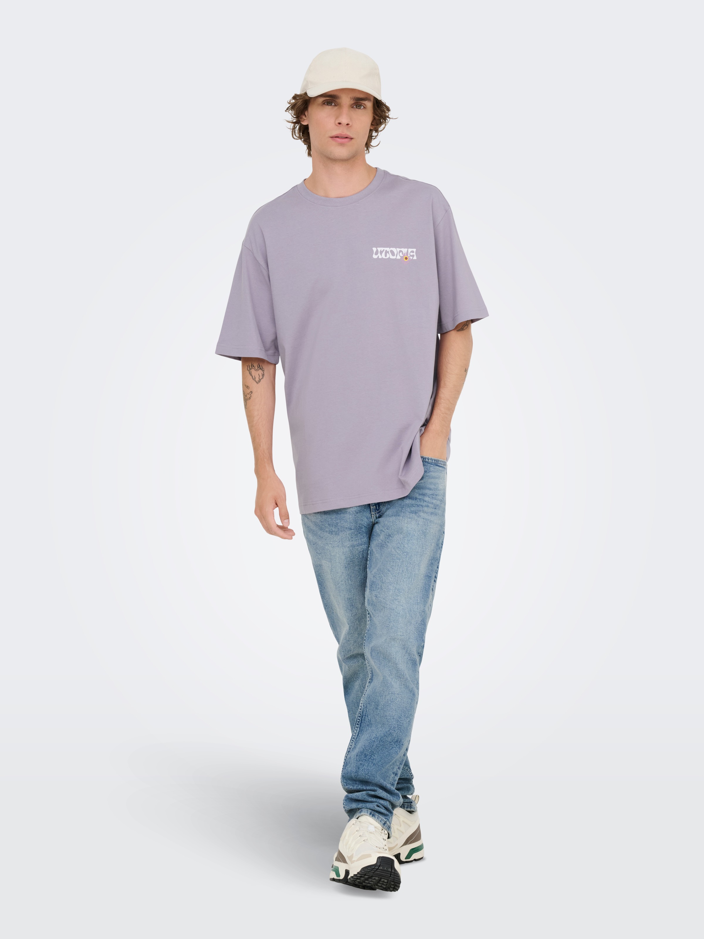 ONLY & SONS T-shirt »ONSFRANK RLX SS TEE NOOS« Baumwolle, relaxed fit