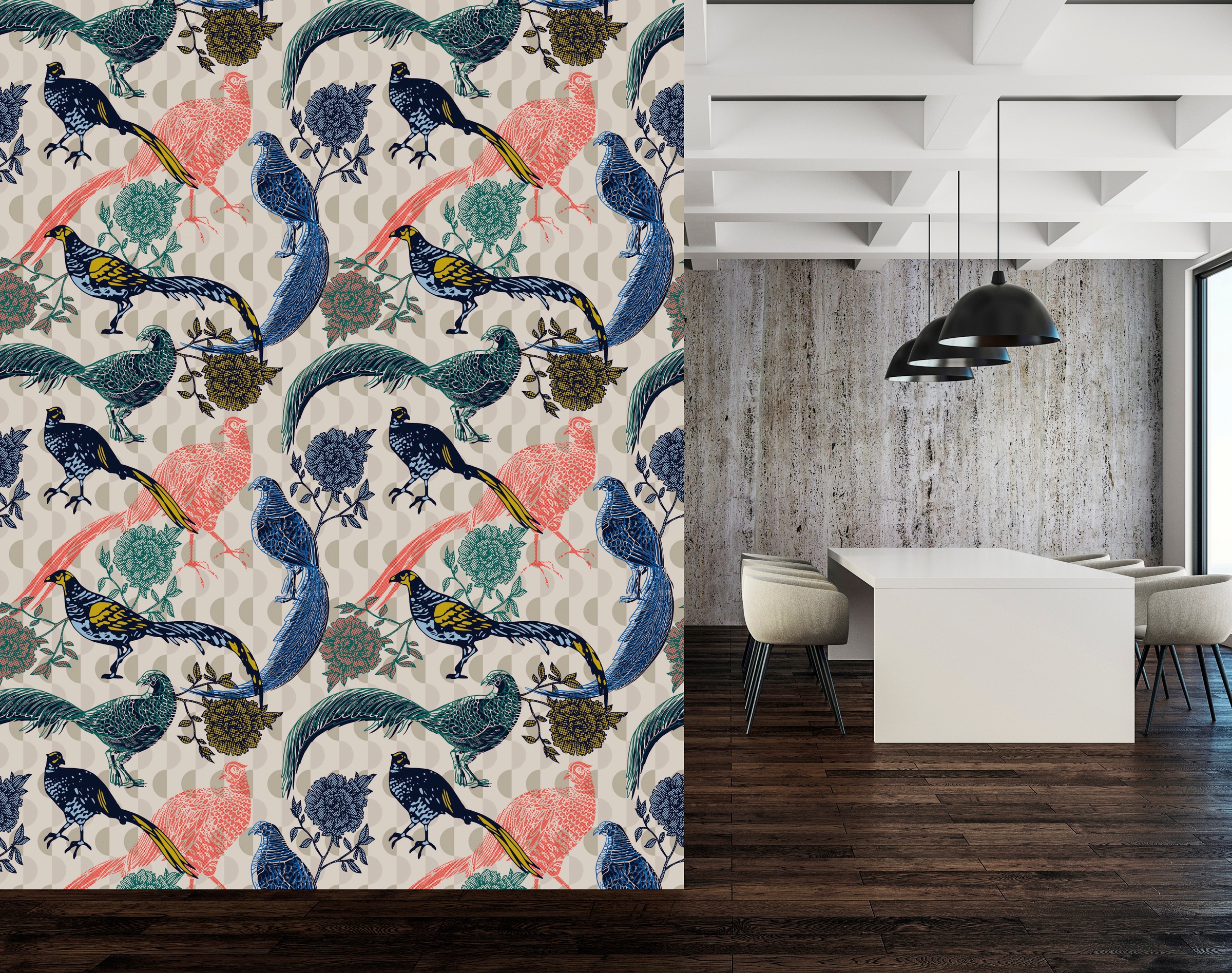 queence Vinyltapete »Enna« Motiv | bedruckt | botanisch | floral | gemustert | natürlich glatt 90x250cm, selbstklebend, kinderleichte Anbringung, , Sticker