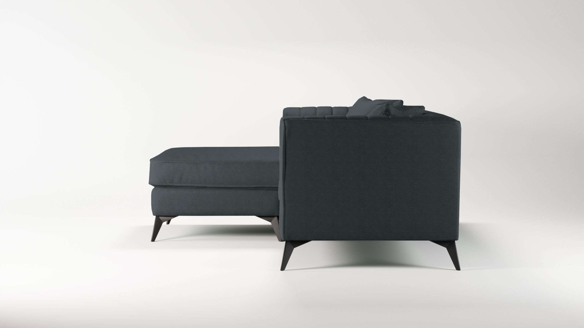 Home affaire Canapé d'angle »MATTHEW L-Form ideal für kleine Räume, Masse B/T/H: 201/162/74 cm« elegantes Designsofa, feine Steppung im Rücken, incl. Zierkissen