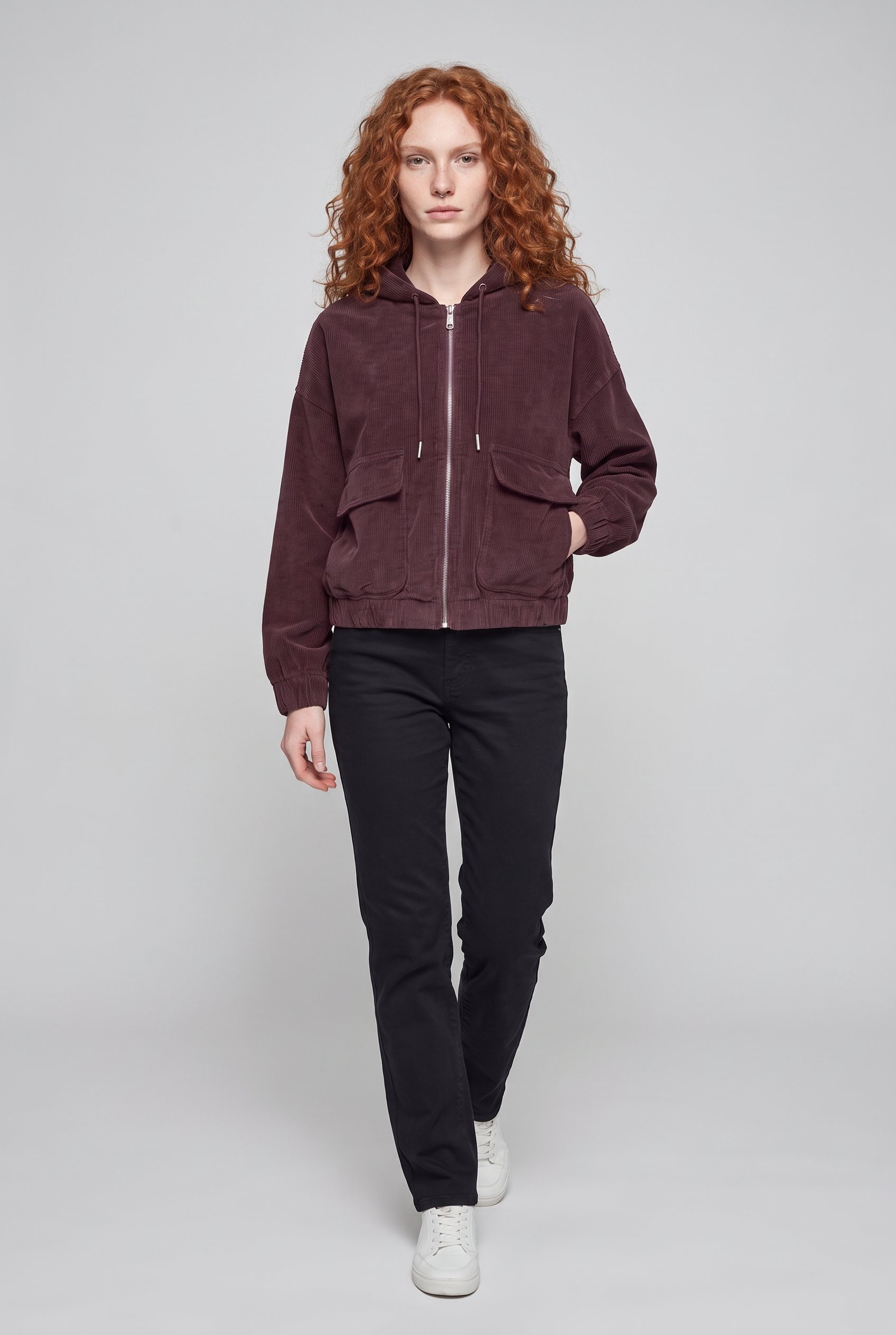 ONLY Cordjacke »ONLKENZIE L/S CORD JACKET PNT NOOS« mit Kapuze Baumwollmischung