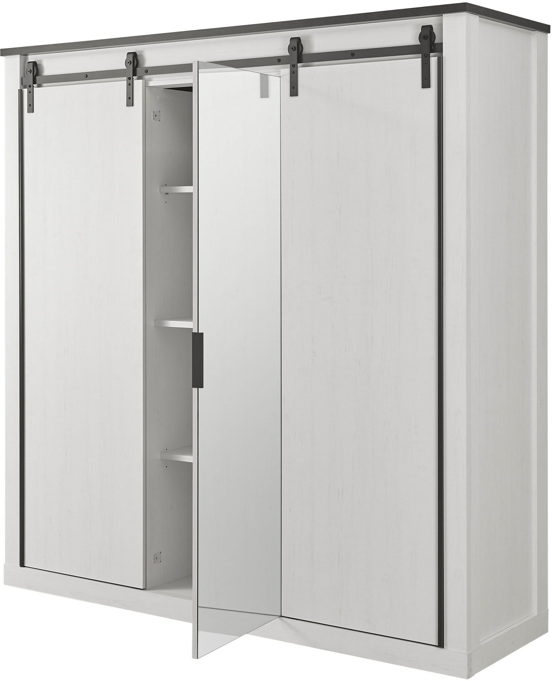 Home affaire Schlafzimmer-Set »SHERWOOD« 6 Stk. tlg. Liegefläche 180x200cm, Schrank 3-trg. 201cm breit