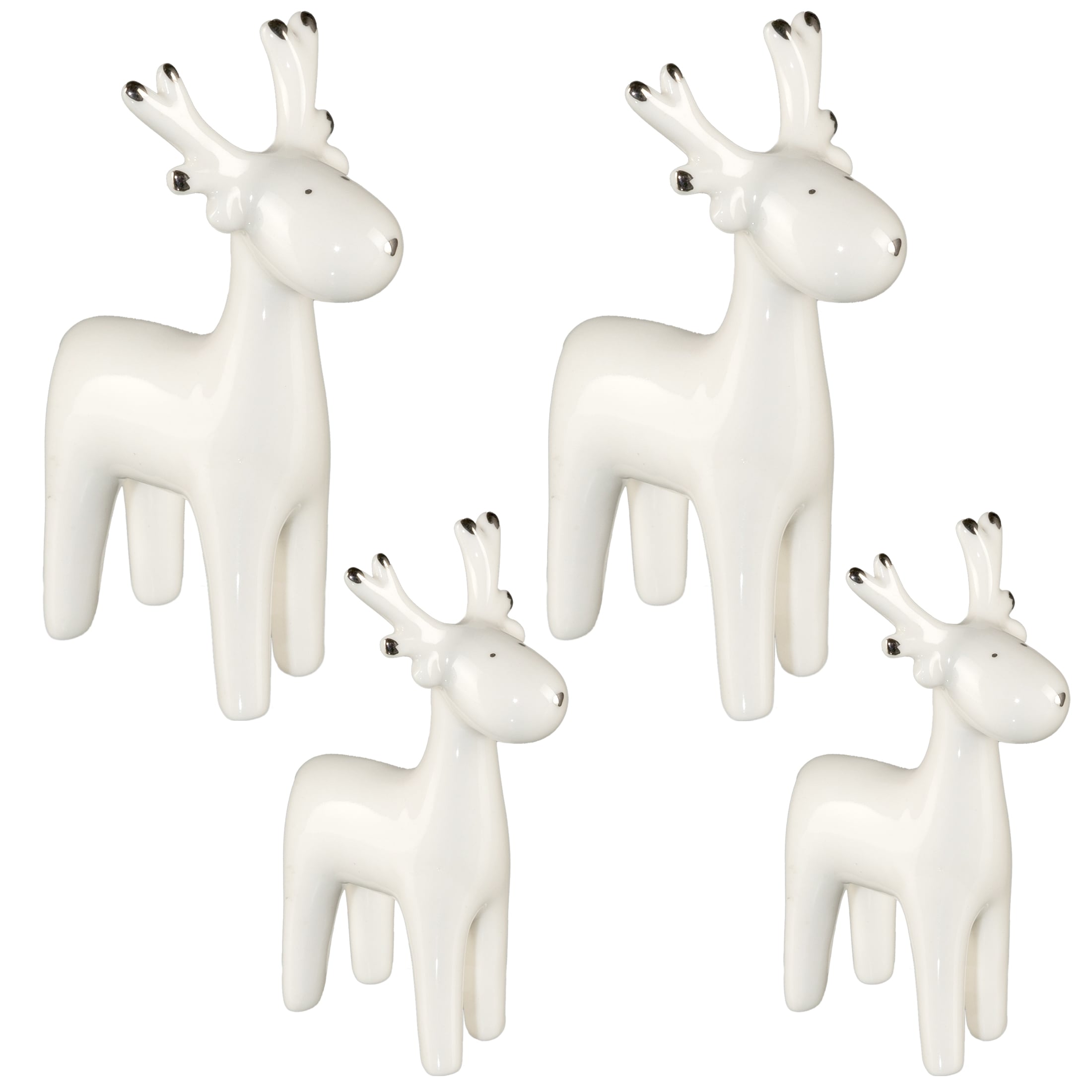 Image of Creativ home Weihnachtsfigur "Keramikfigur Elch" in zwei Grössen handbemalt