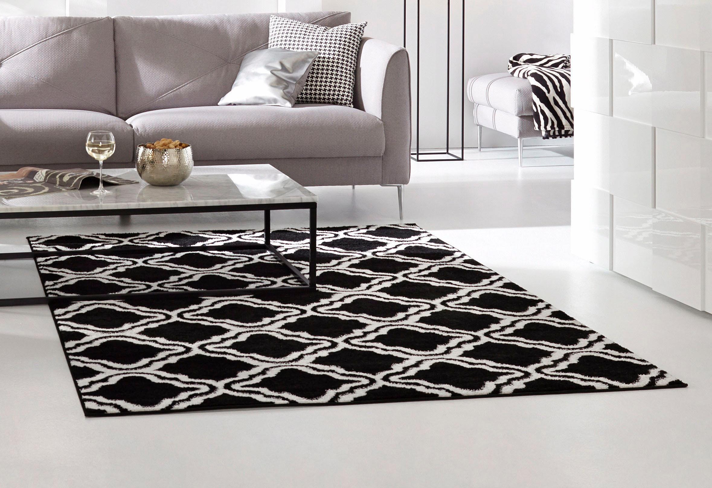 my home Teppich »Debora«, rechteckig, Teppich weich geometrisches Design, jetzt Kurzflor, kaufen gemustert