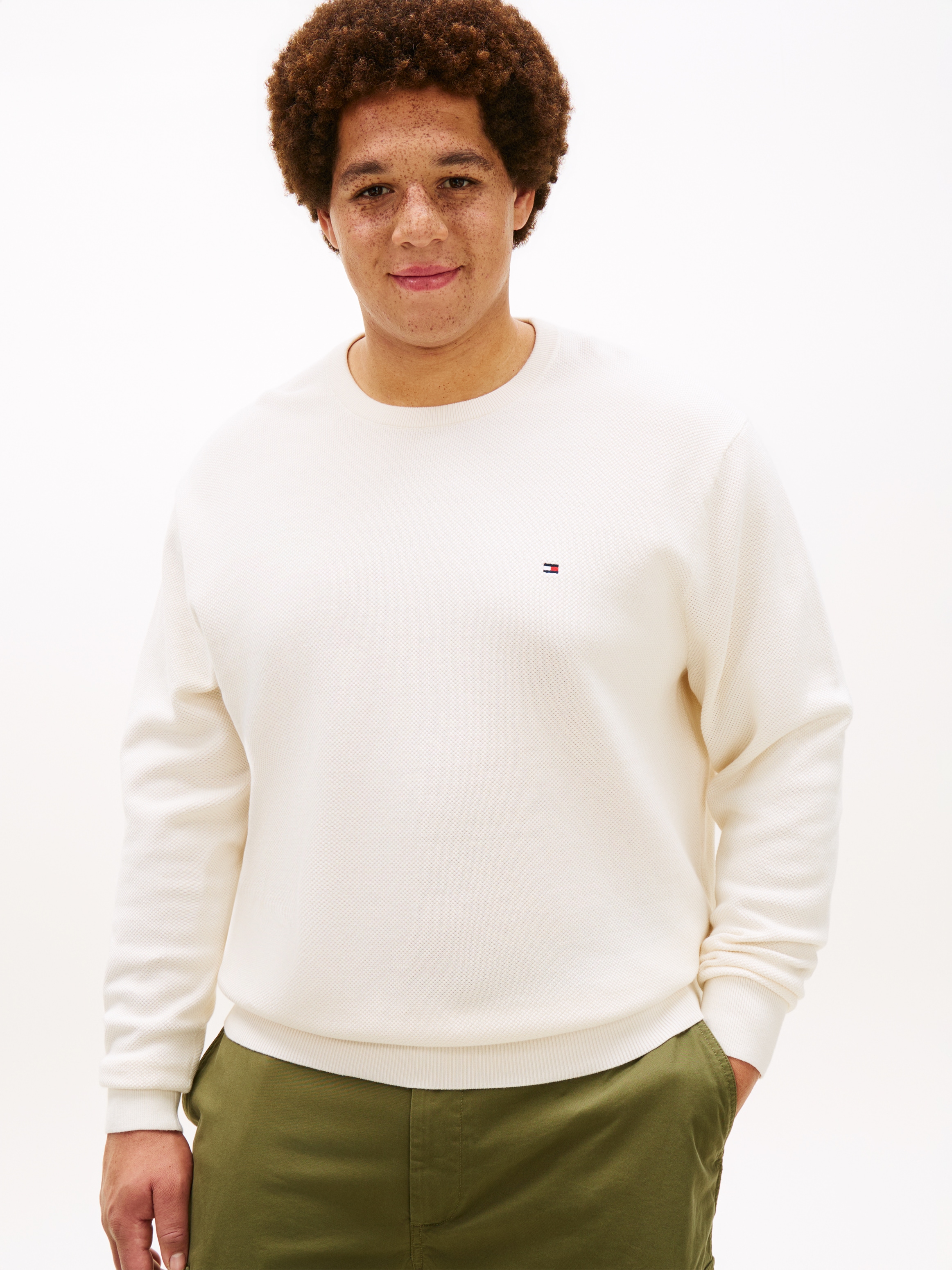 Tommy Hilfiger Big & Tall Pull à col rond »ESSENTIAL STRUCTURE CREW NECK« Grosse Grössen, regular fit