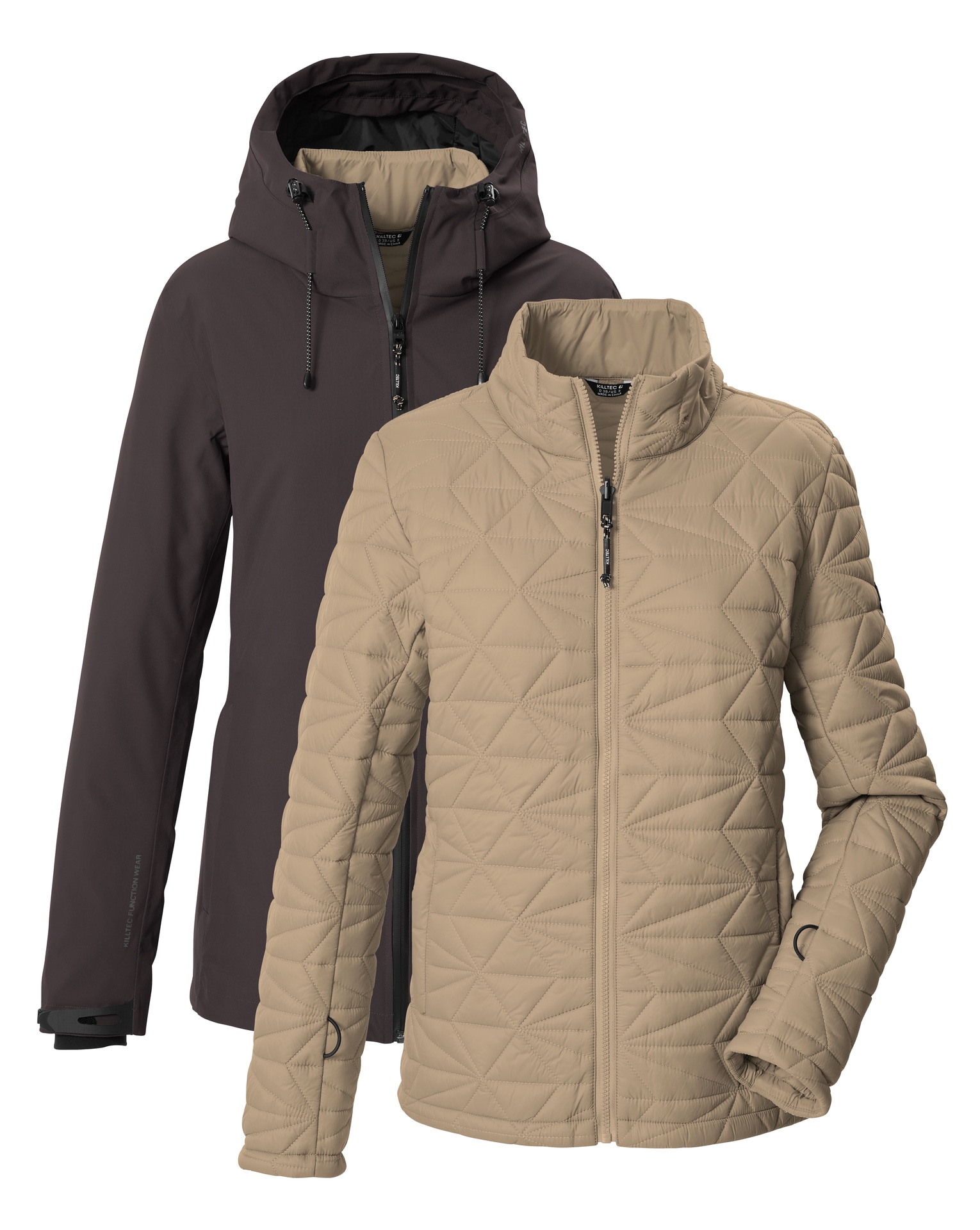 Image of Killtec 3-in-1-Funktionsjacke "KOW 20 WMN JCKT" 2 Stk. tlg. mit Kapuze mit ein- und abzipbarer Steppjacke, wasserdicht, winddicht