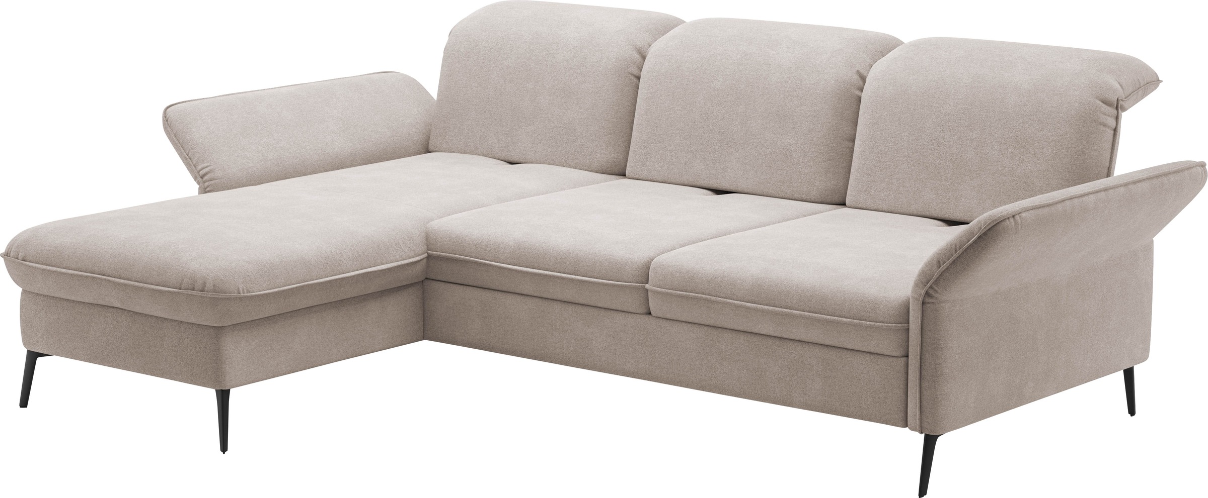 sit&more Ecksofa »Emely, inkl. Sitztiefenverstellung«, wahlweise mit Bettfunktion,Bettkasten,Kopf- & Armteilverstellung