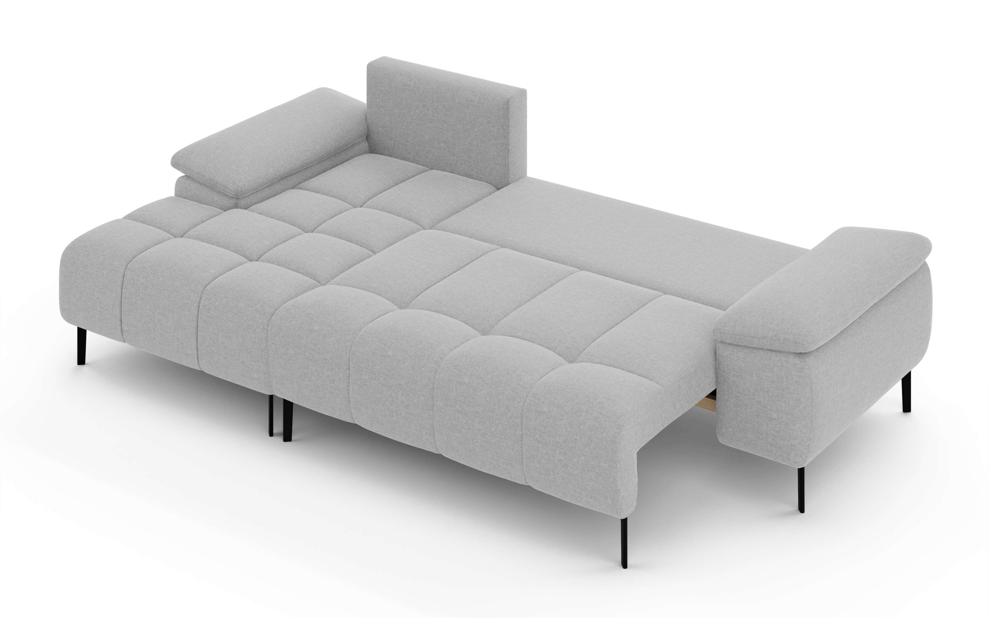INOSIGN Ecksofa »DROMARA Schlafsofa mit Bettkasten, Masse: B/T/H 277/141/91 cm«, L-Form mit Recamiere rechts/links bestellbar, Wellenunterfederung