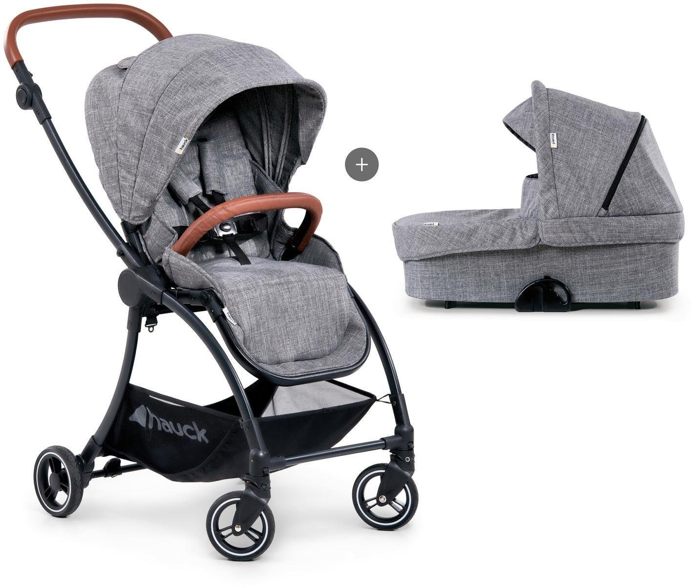 Image of Hauck Kombi-Kinderwagen »Eagle 4S Duoset, melange grey«, mit Babywanne, Fusssack und Moskitonetz; Kinderwagen bei Ackermann Versand Schweiz