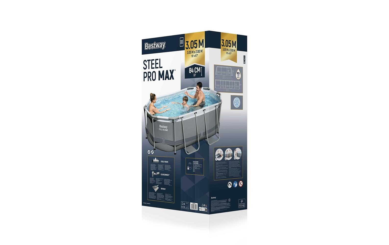 Bestway Pool »mit Filterpumpe Steel Pro Max 305 x 200 x 84 cm«