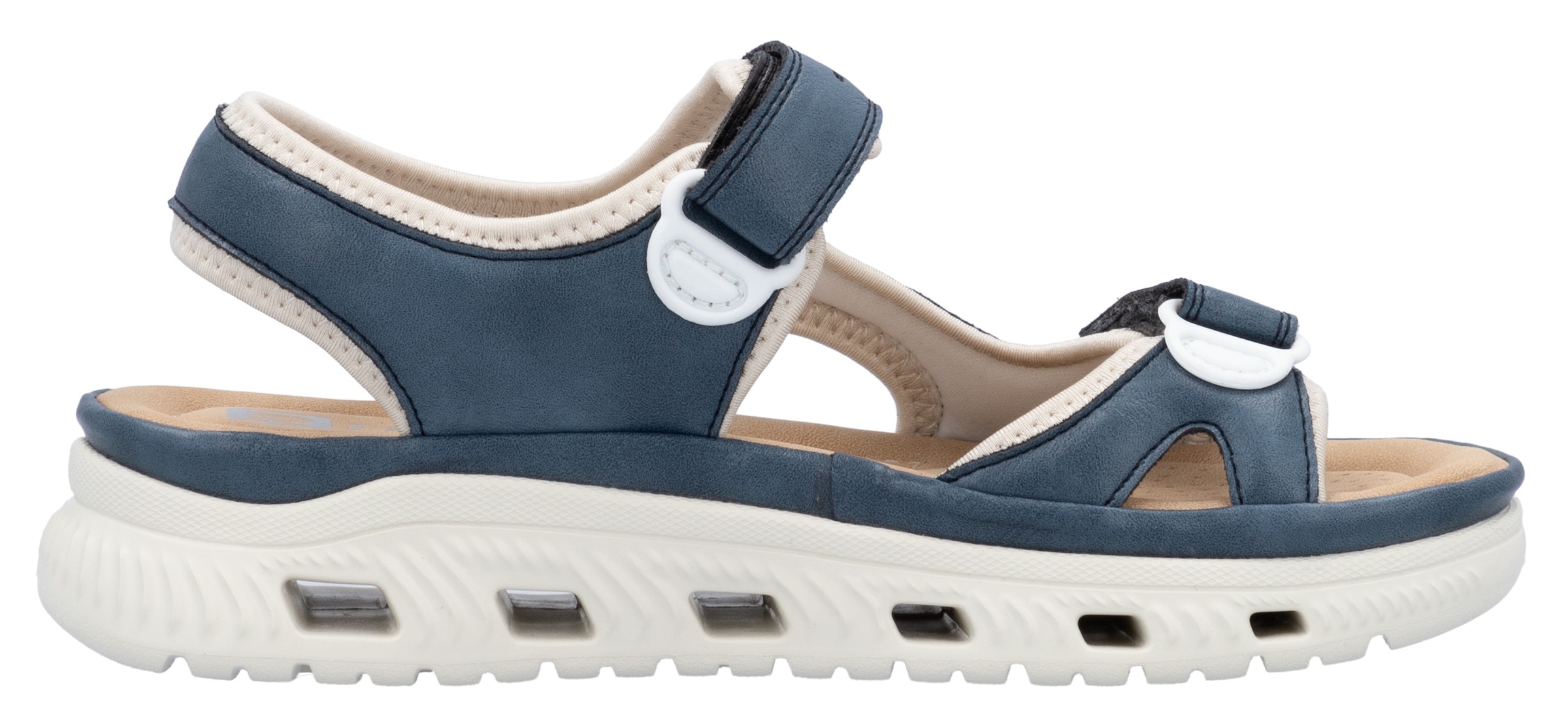 RIEKER Sport Sandale »Outdoorsandale«, Sommerschuh, Sandalette, Plateauabsatz, mit Klettverschlüssen