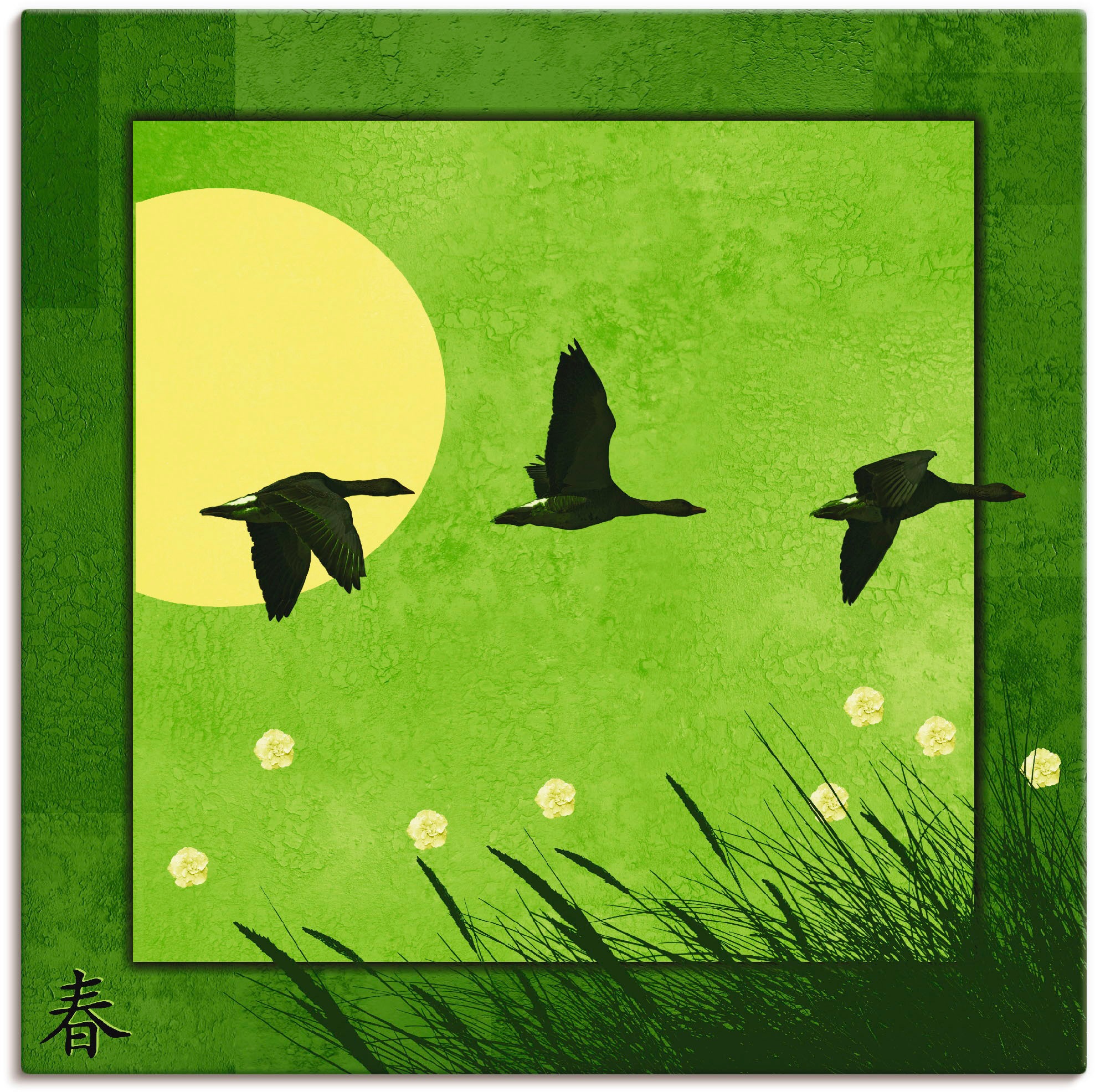 Image of Artland Wandbild »Serie vier Jahreszeiten I«, Vögel, (1 St.), in vielen Grössen & Produktarten -Leinwandbild, Poster, Wandaufkleber / Wandtattoo auch für Badezimmer geeignet bei Ackermann Versand Schweiz