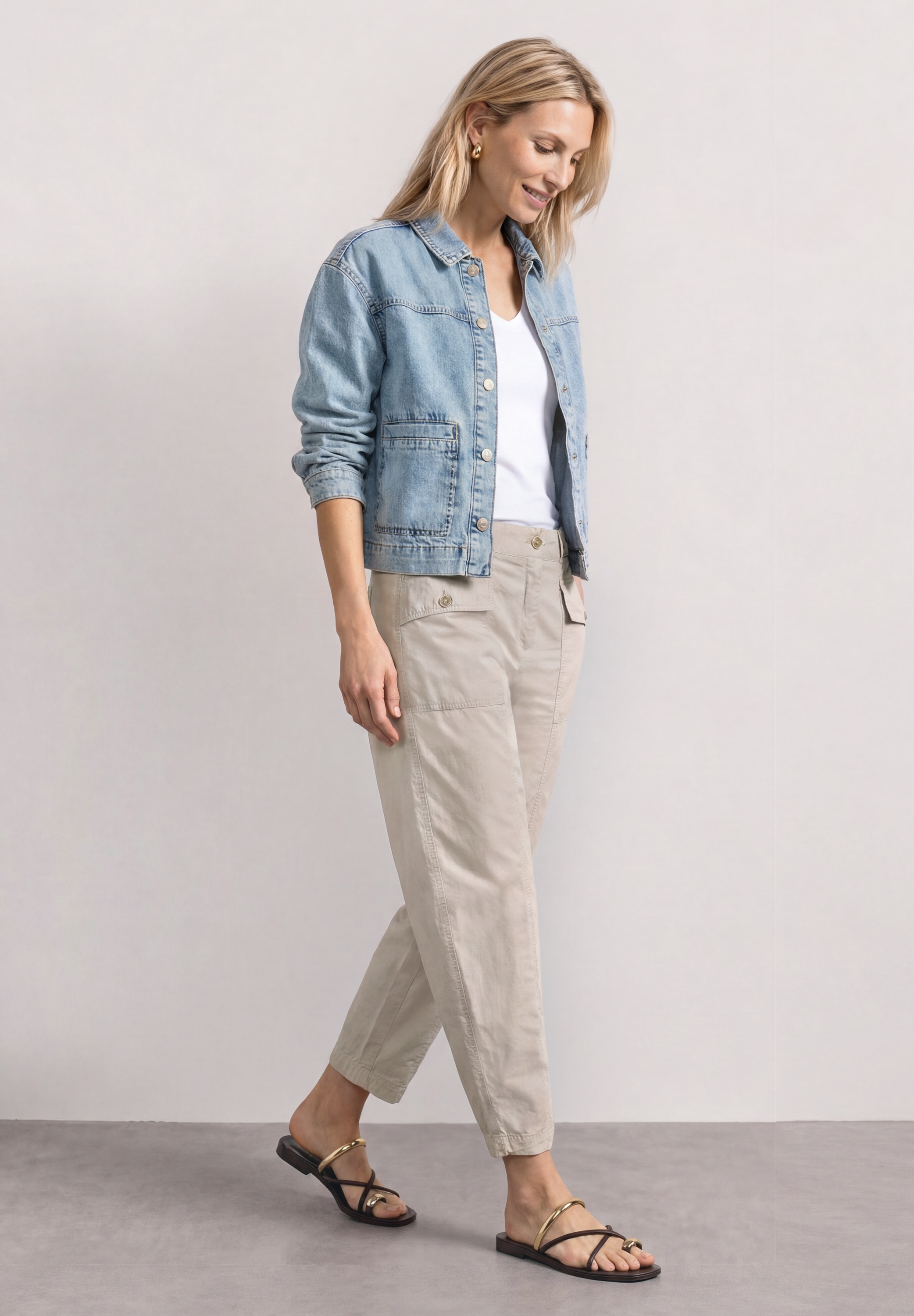 STREET ONE Pantalon en tissu »Style Karlie«  pantalon d'été en qualité papertouch