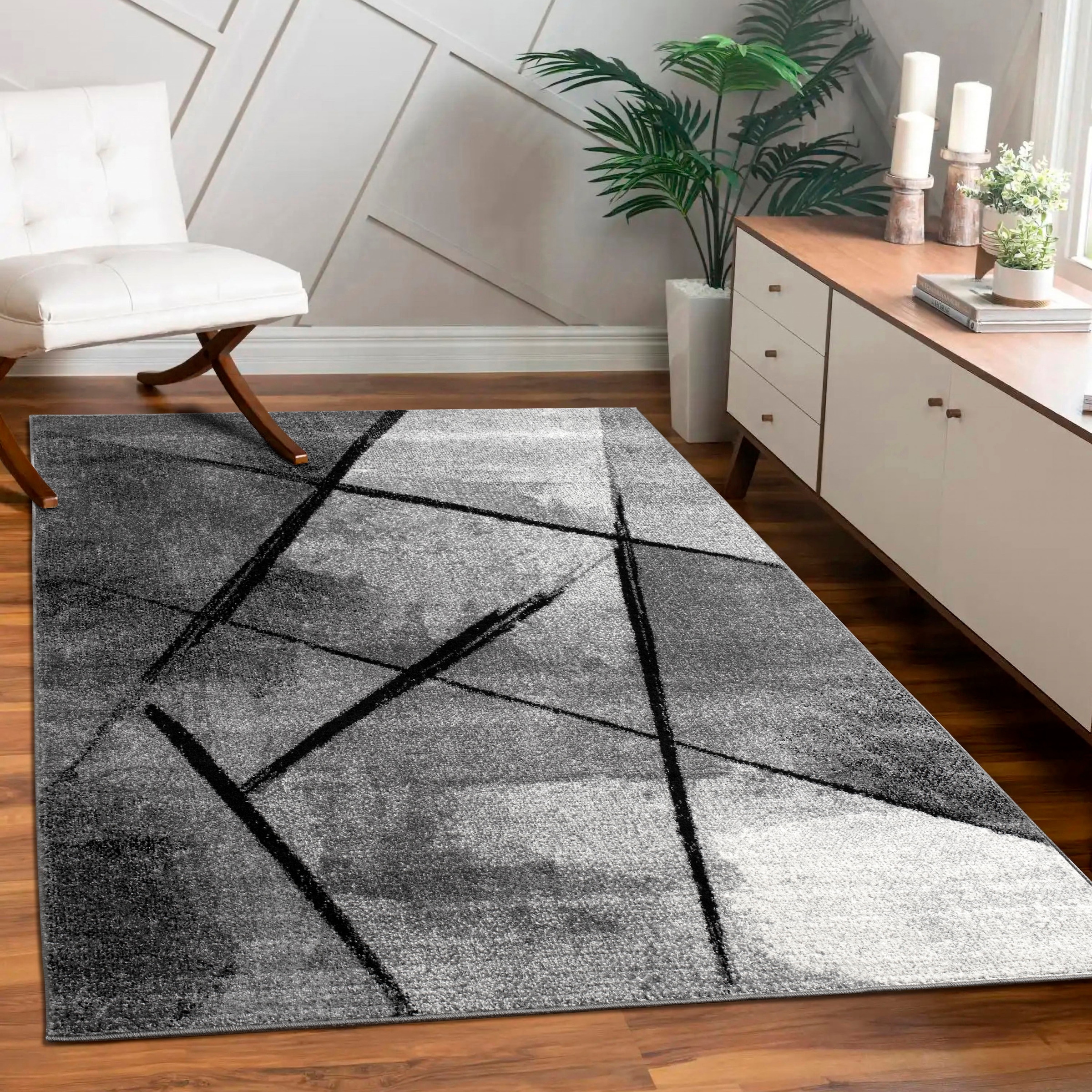 Image of Paco Home Teppich "Mondial 113" rechteckig 13 mm Höhe Kurzflor, modernes abstraktes Design